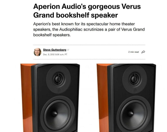 CNET Review Aperion Audio's gorgeous Verus Grand bookshelf speaker - Aperion Audio