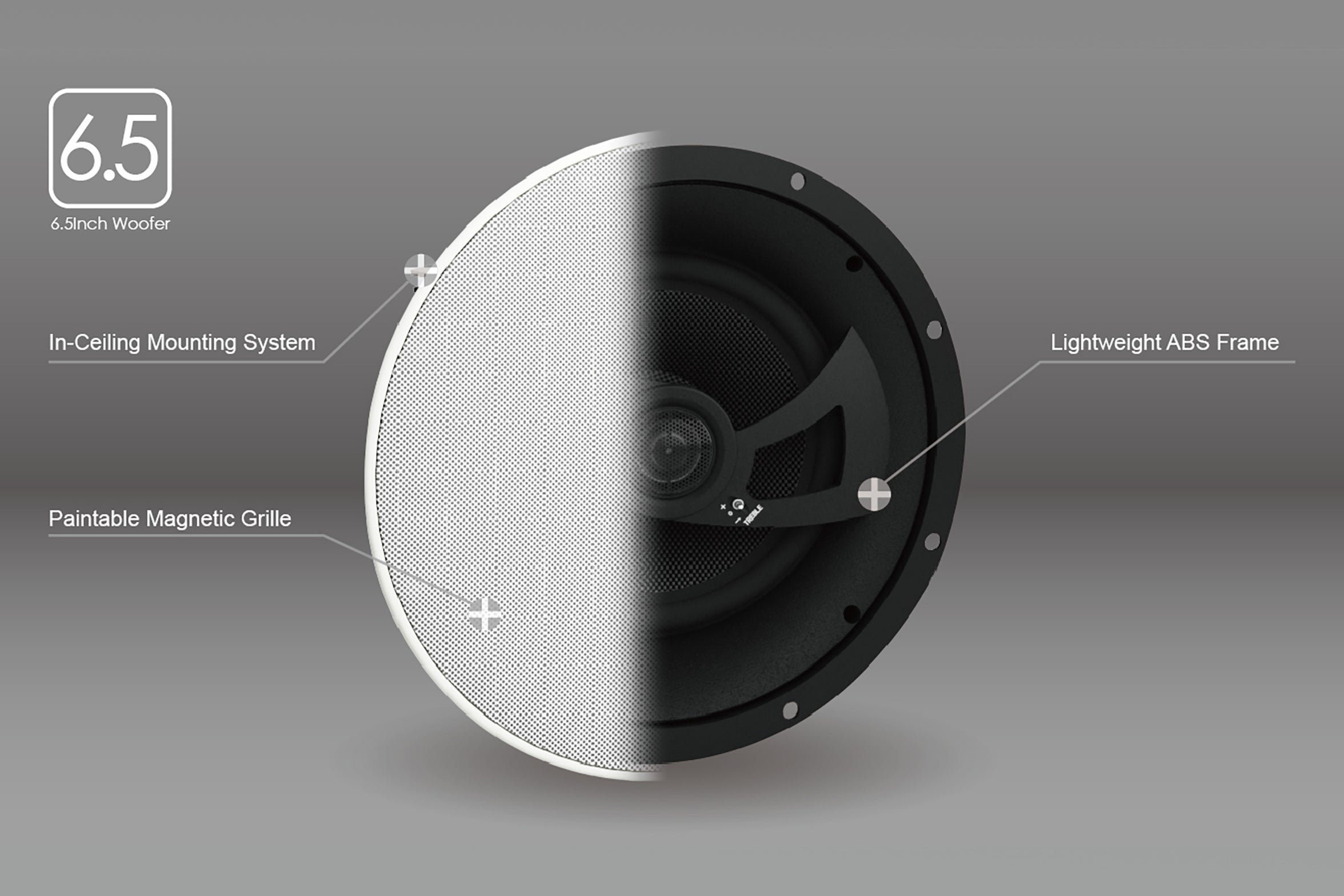 Aperion Audio Clearus C6C Angled 6.5" In-Ceiling Speaker Single