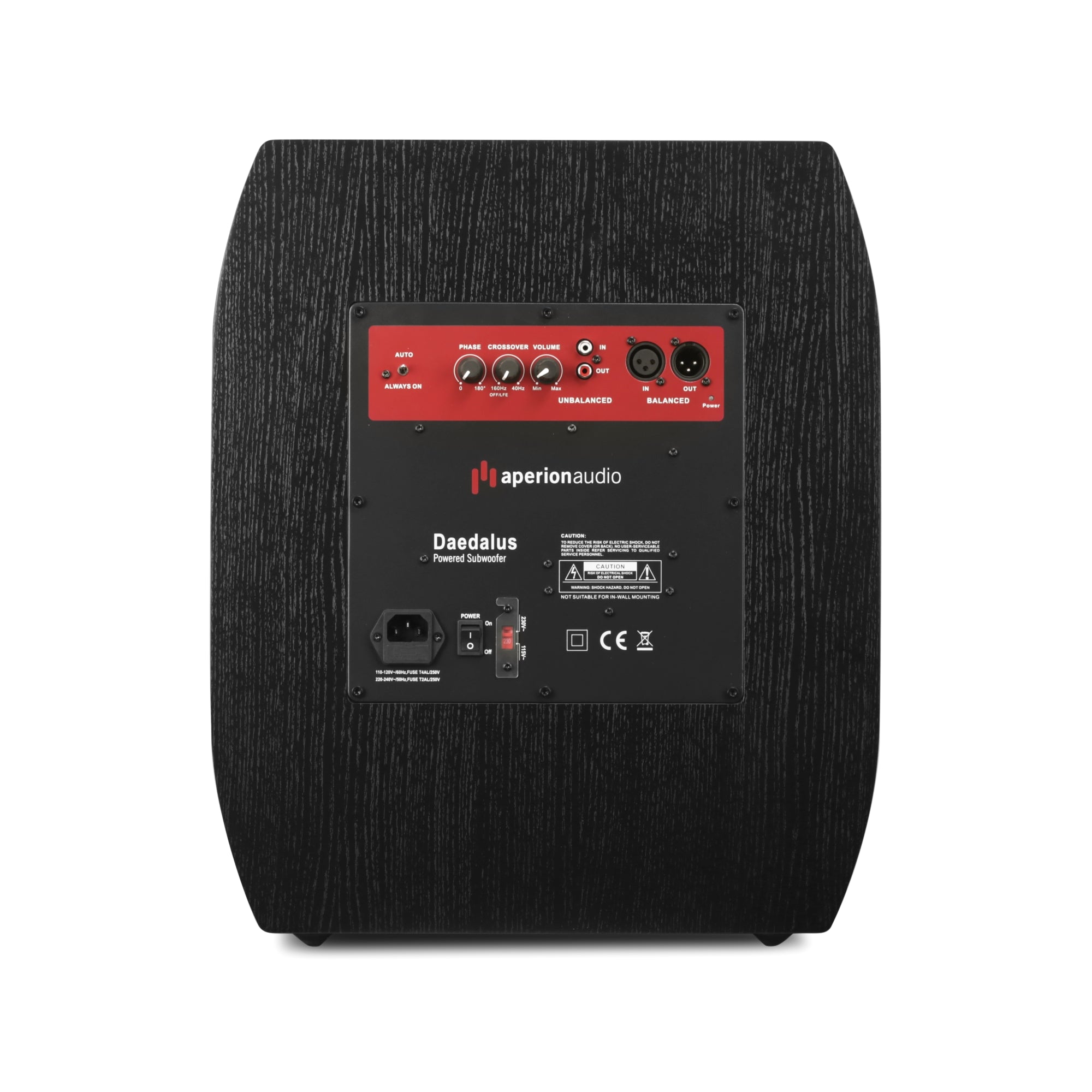 Aperion Audio Daedalus DS12 Single 12" Active Subwoofer Back Side View