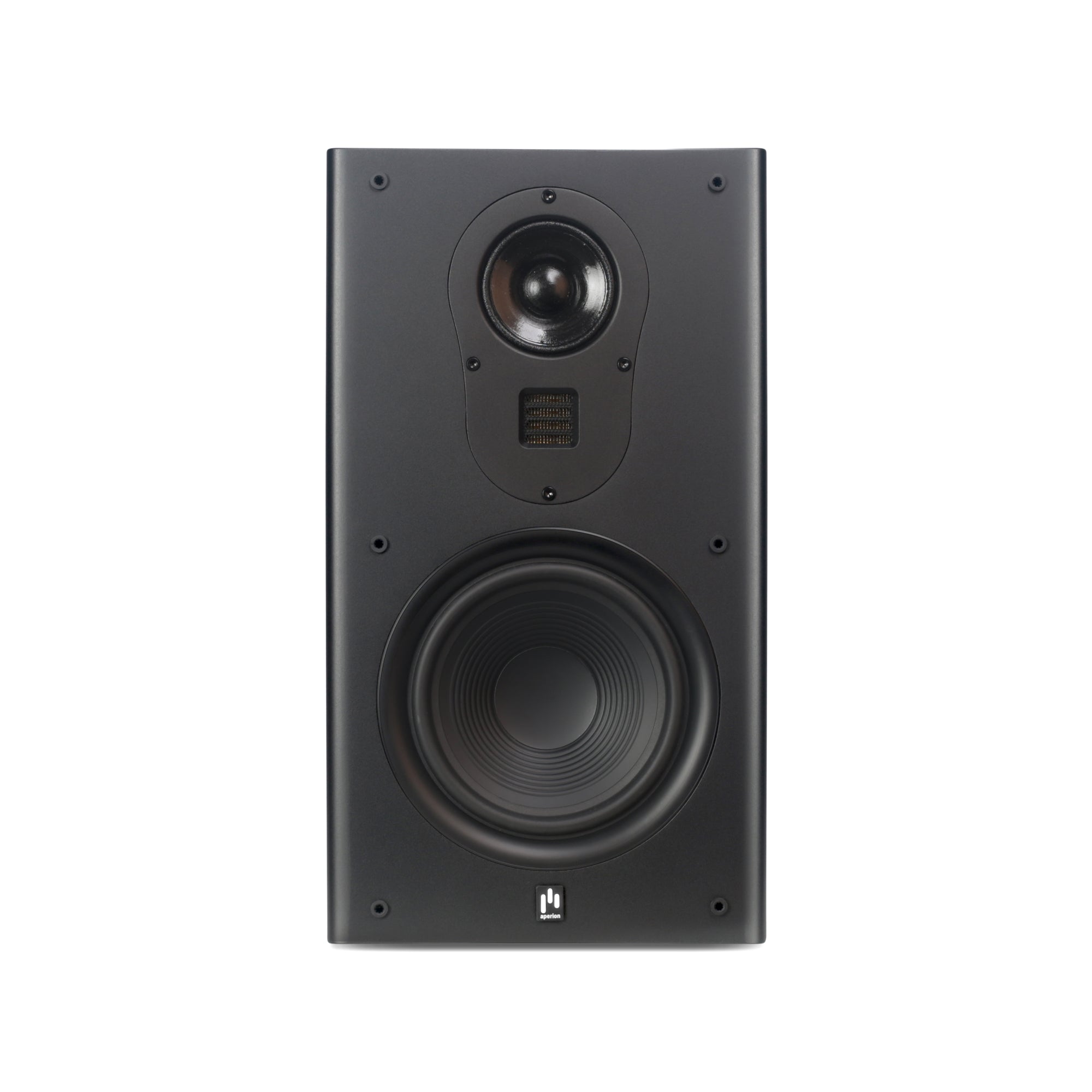 Aperion Audio Fons F63S Single 6.5" Slim On-Wall Speaker Stealth Black Front Side View