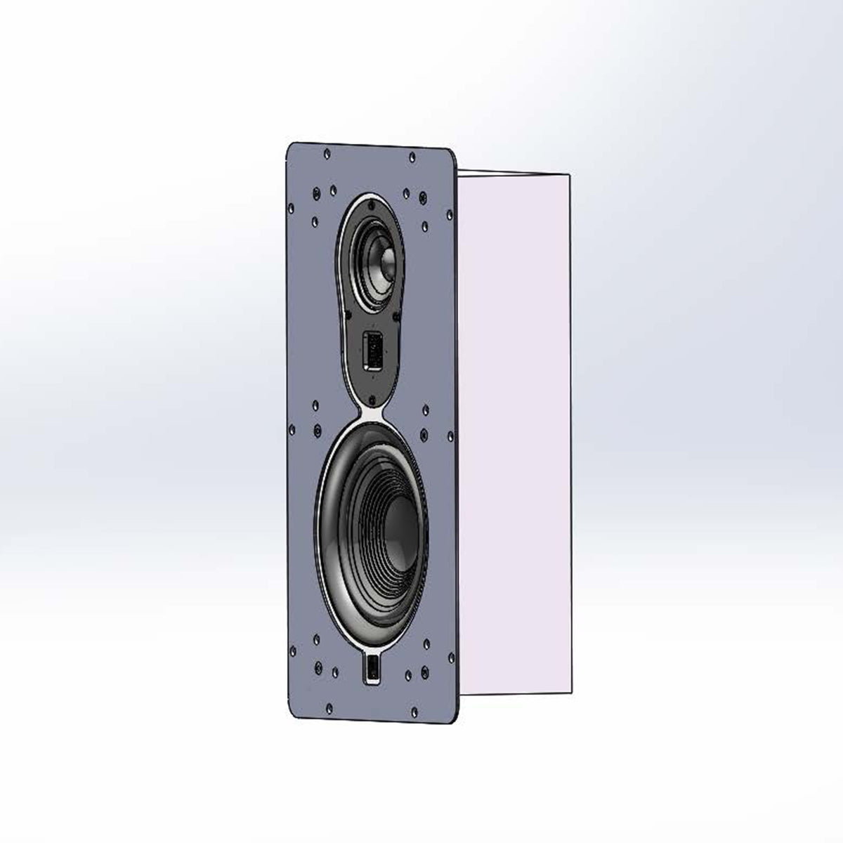 Aperion Fons F83S In-Wall Mounting Kit Black Side View