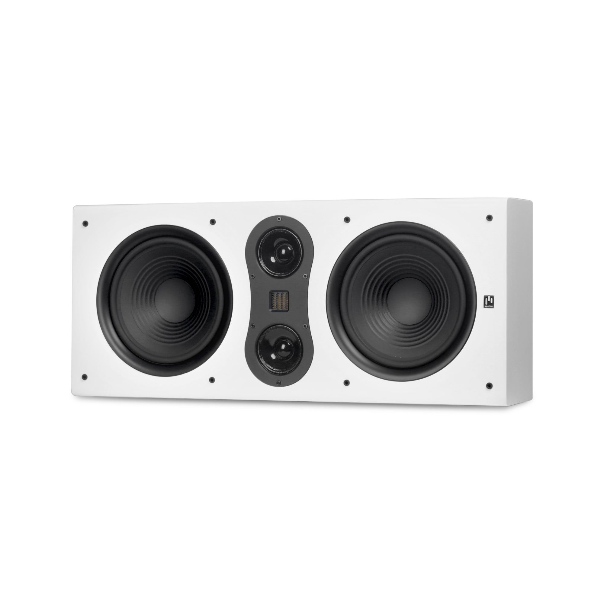Aperion Audio Fons F85S Dual 8" Slim On-Wall Speaker Pure White Horizontal Right Front