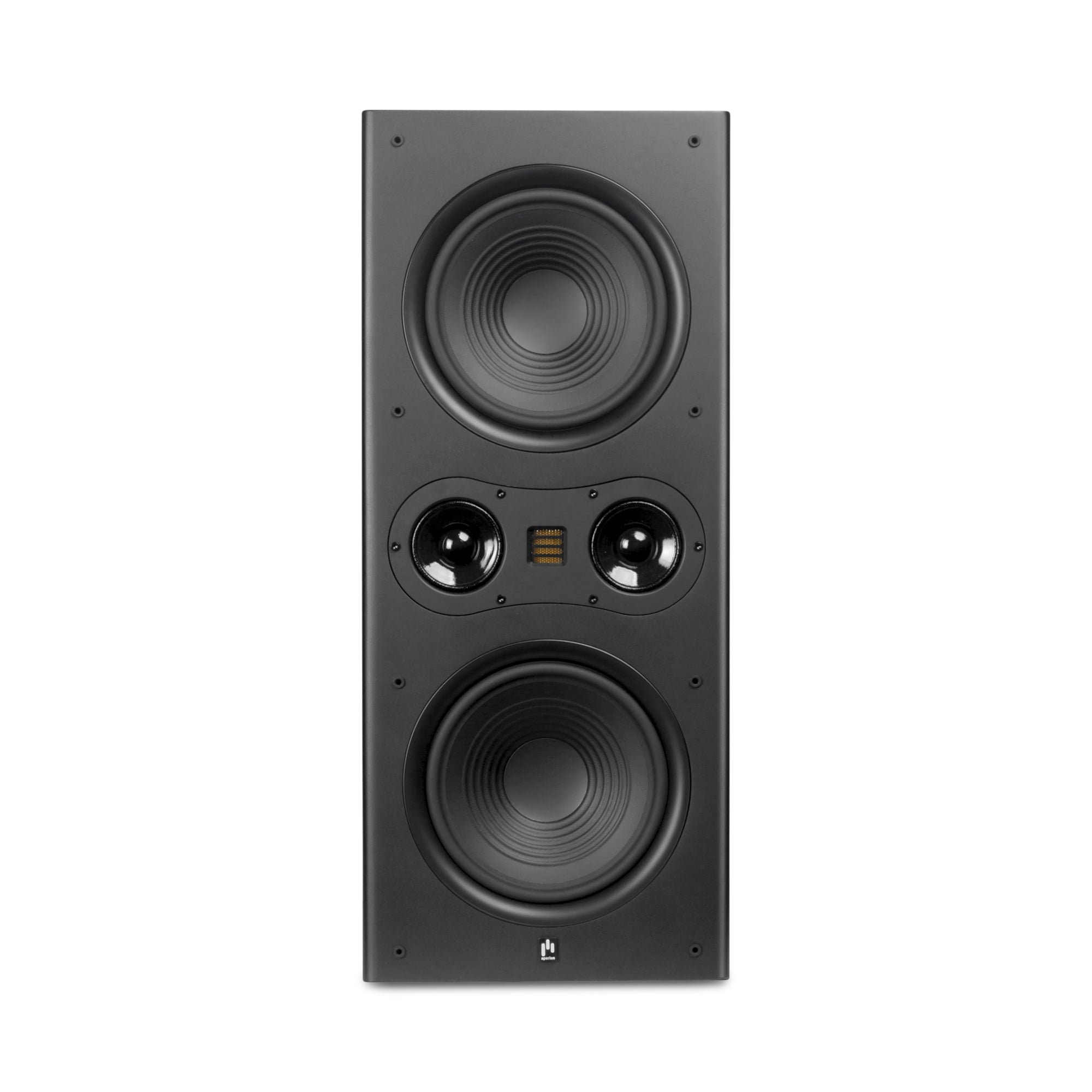Aperion Audio Fons F85S Dual 8" Slim On-Wall Speaker Stealth Black Front View