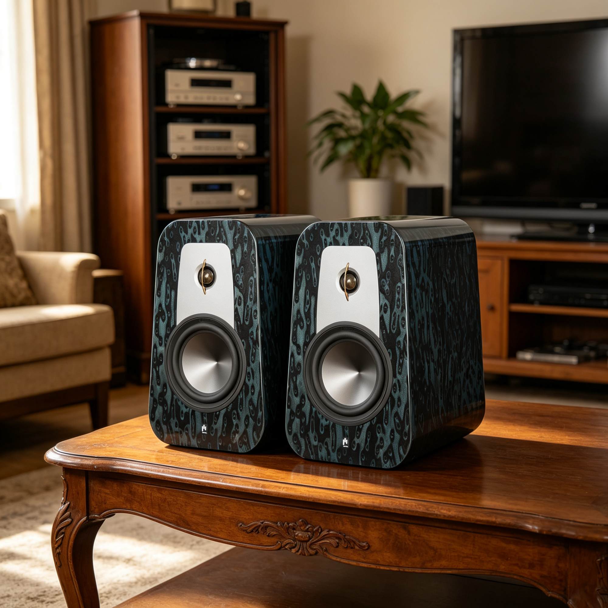 Aperion Grandis GR6 HiFi Bookshelf Speaker Pair Blue Opal