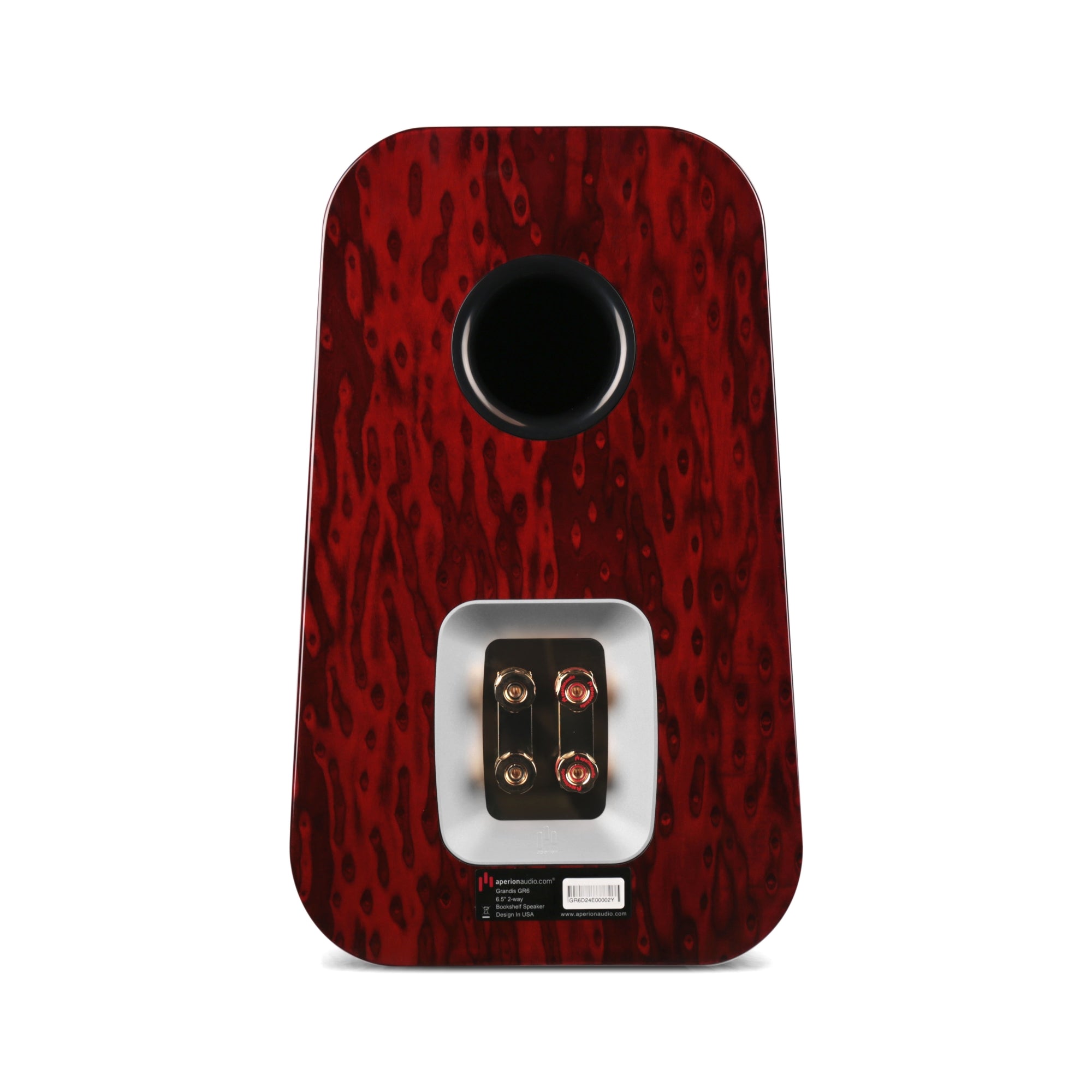 Aperion Grandis GR6 HiFi Bookshelf Speaker Gloss Rosewood Back Side