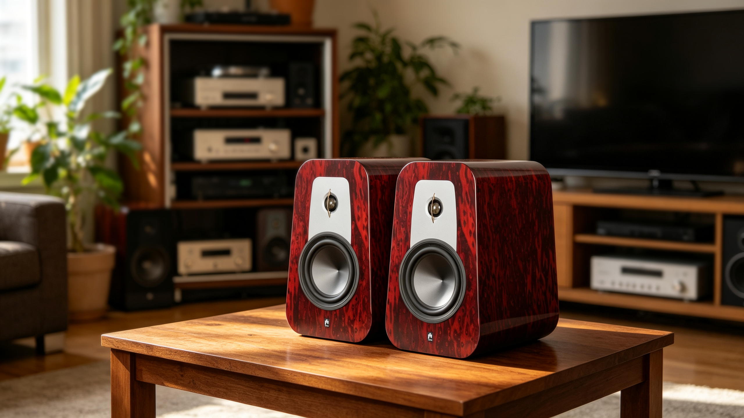 Aperion Grandis GR6 HiFi Bookshelf Speaker Pair Gloss Rosewood
