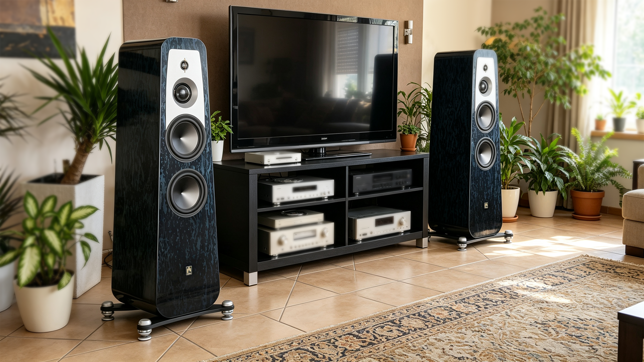 Aperion Grandis GR8T HiFi Tower Speaker Gloss Opal Pair