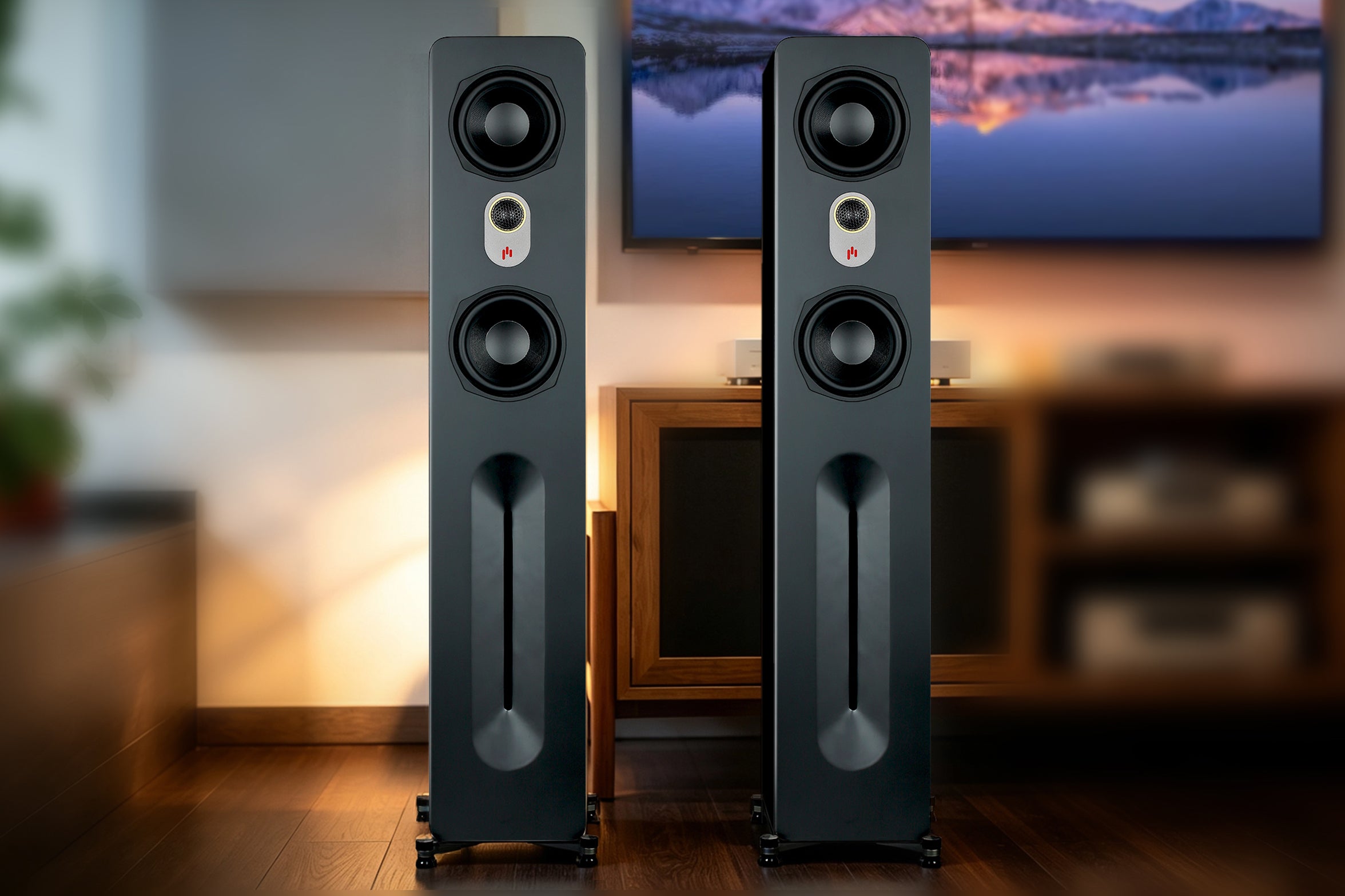 Aperion Audio Novus N5T 2-Way 5.25" Tower Speaker Stealth Black