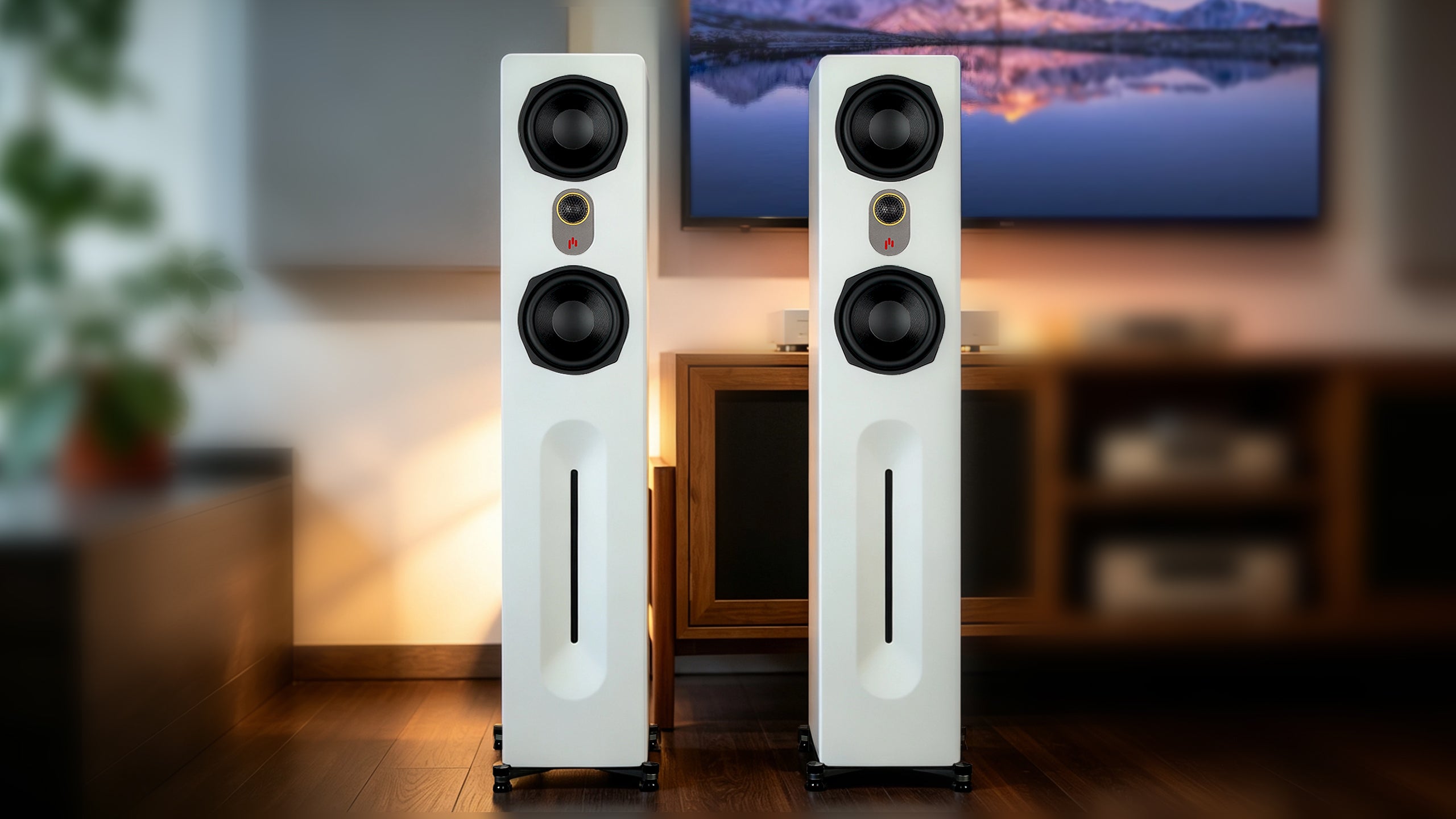 Aperion Audio Novus N5T 2-Way 5.25" Tower Speaker Pure White