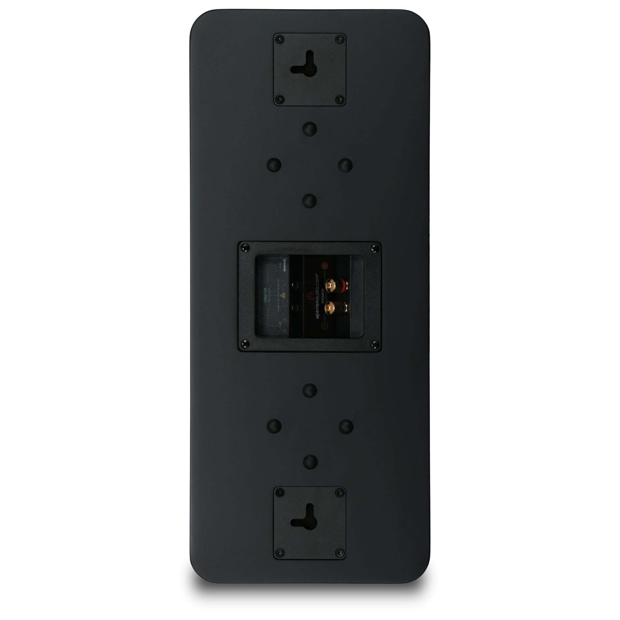Aperion Audio Novus N6SC Slim LCR 6.5" On-Wall & Surround Speaker Stealth Black Back Side View
