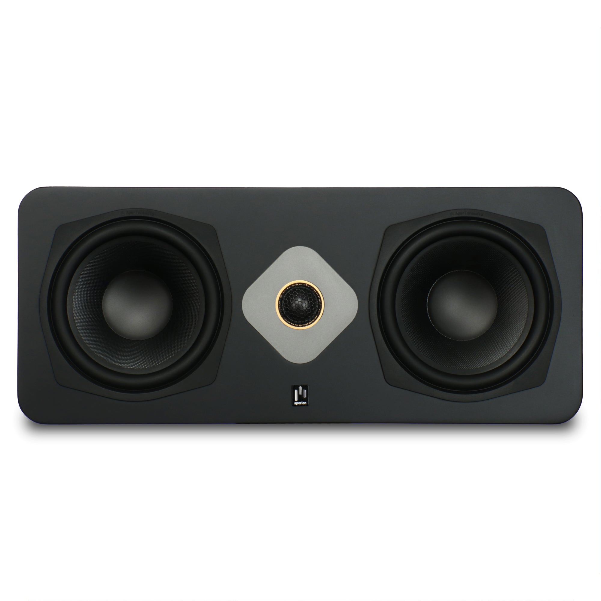 Aperion Audio Novus N6SC Slim LCR 6.5" On-Wall & Surround Speaker Stealth Black Front View