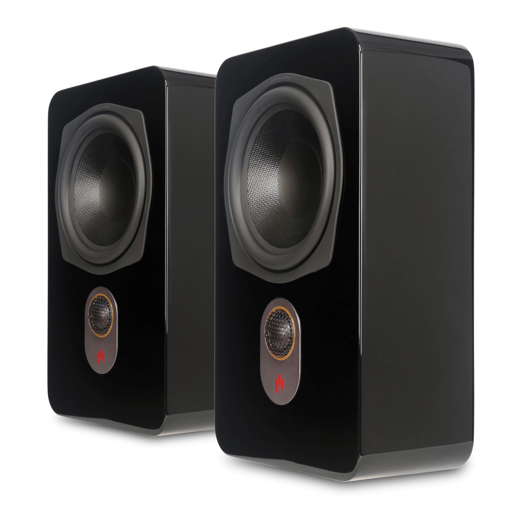 Aperion Audio Novus N6SR Slim Satellite 6.5" On-Wall & Surround Speaker Gloss Black Front Right Pair