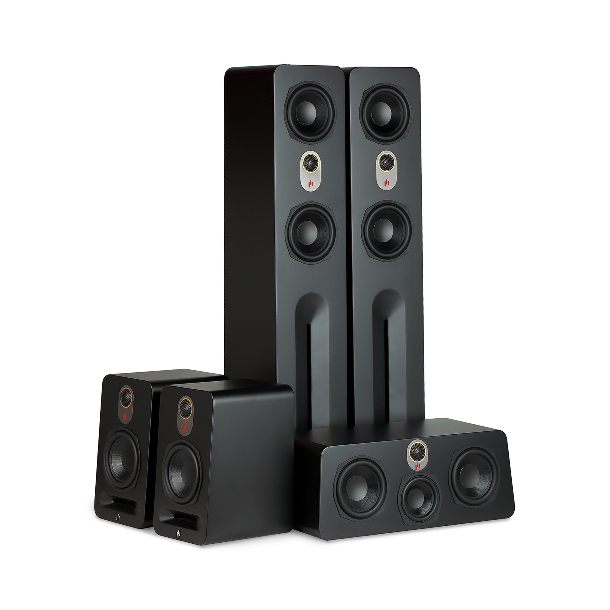 Aperion Audio Novus Home Theater Speaker System Stealth Black