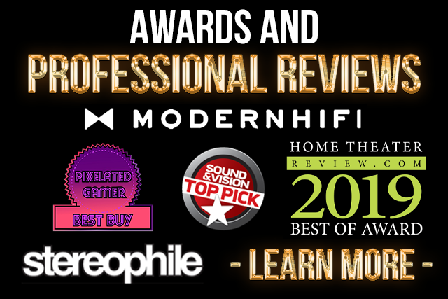 Awards and Professional reviews done on Aperion Audio Products