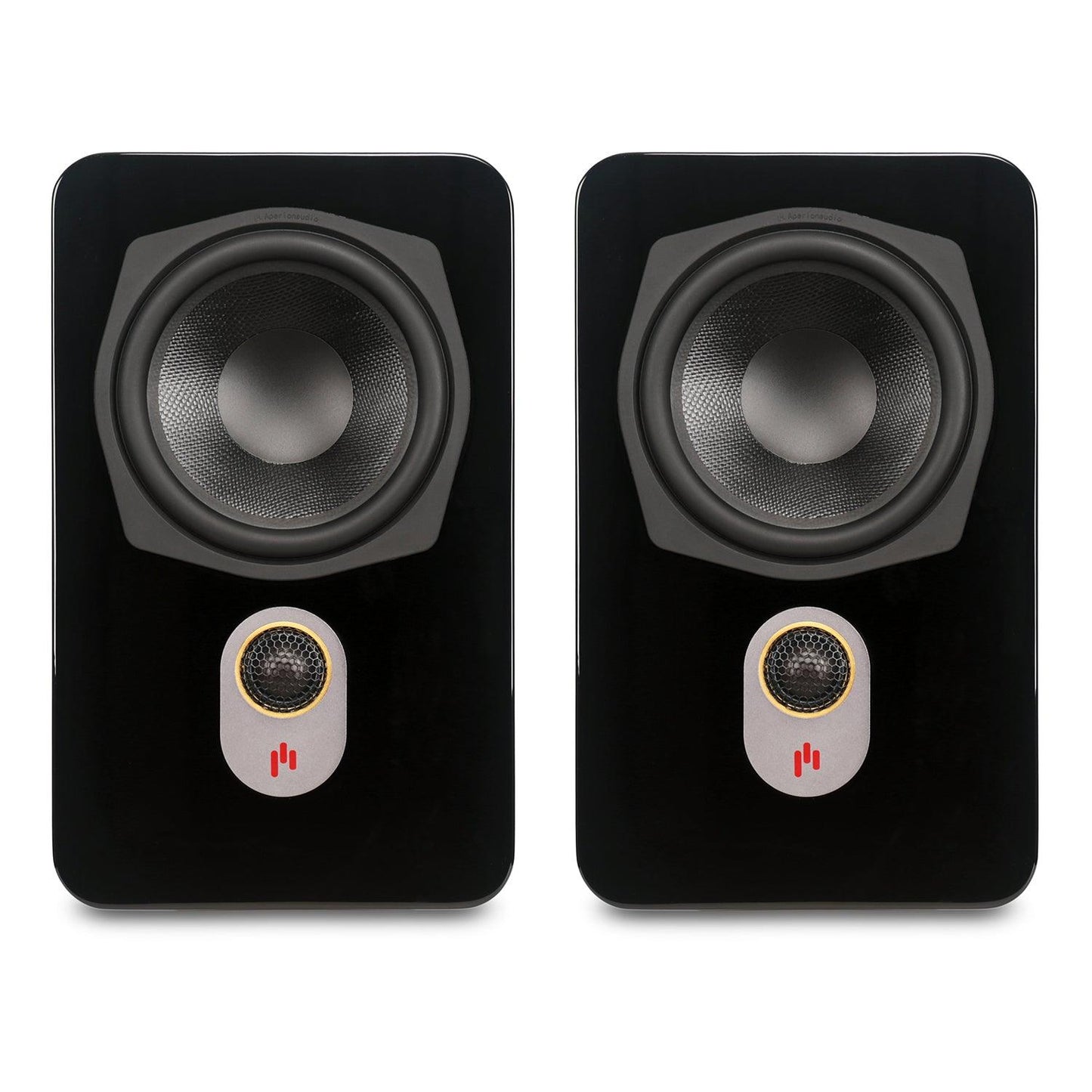 Aperion-Novus-N6SR-Slim-Satellite-2Way-6.5"-On-Wall&Surround-Speaker-Pair-GlossBlack-Front-aperionaudio