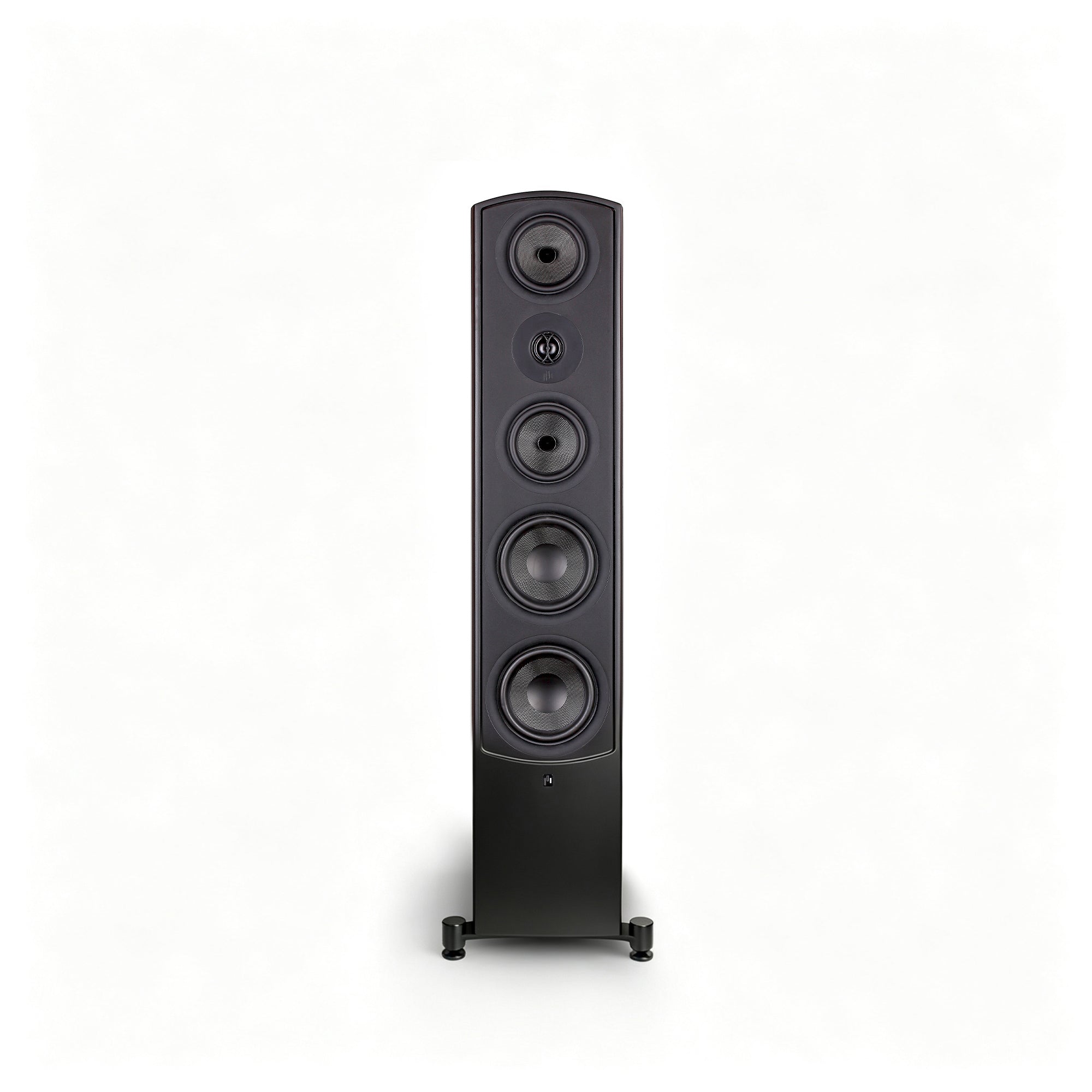 aperion v6t tower speaker gloss black front side