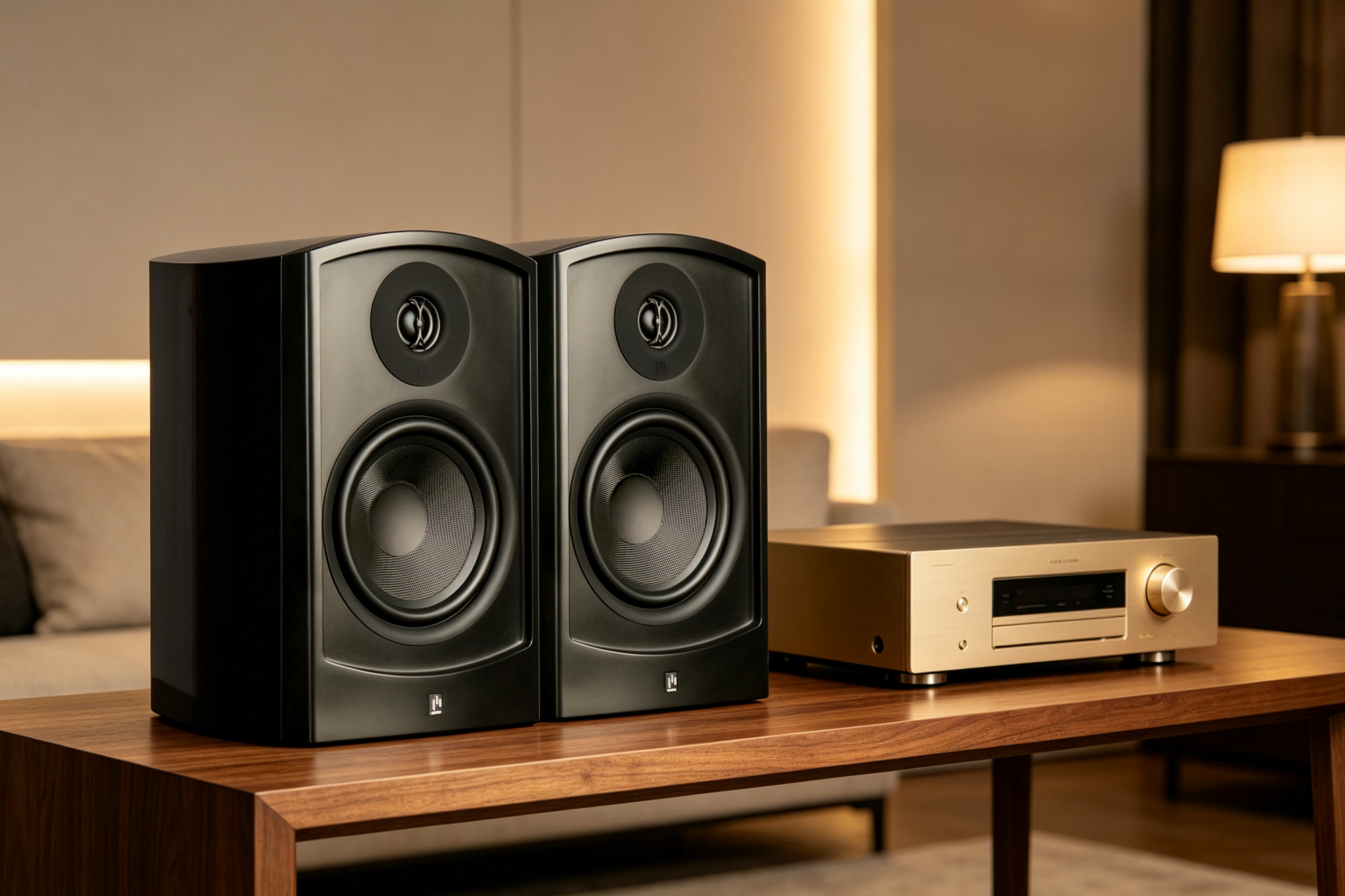 Aperion V8B 2-Way Bookshelf Speaker Gloss Black