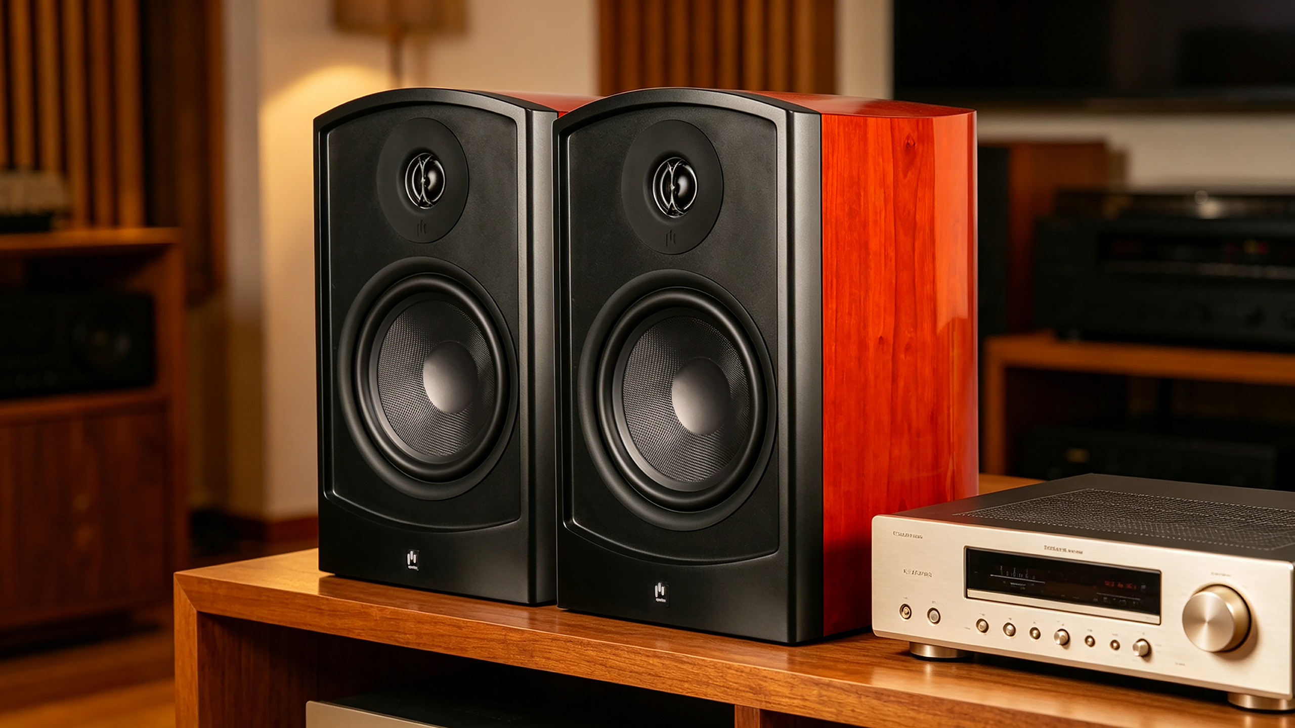 Aperion Audio Verus V8B Bookshelf Speaker Gloss Cherry