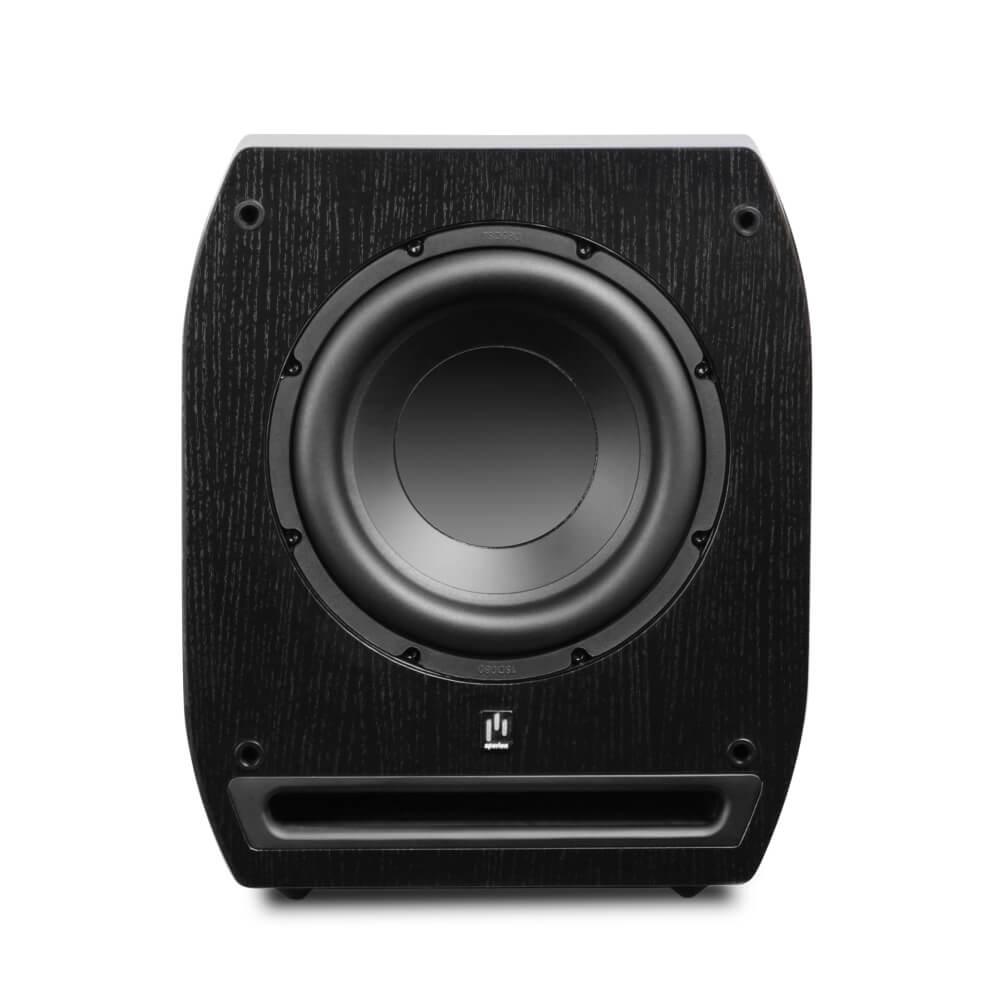 aperion-audio-daedalus-ds8-powered-subwoofer-full front facing picture.