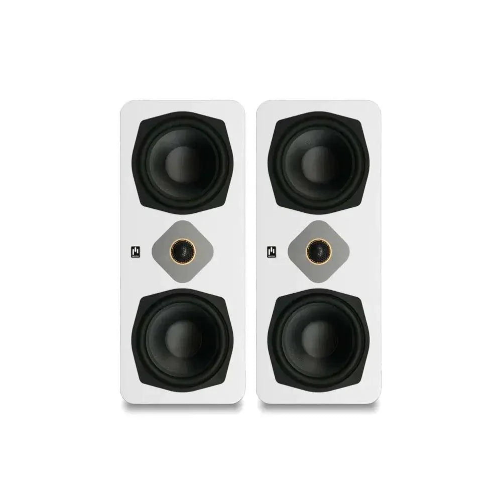 Aperion Audio Novus N6SC Slim LCR 6.5" On-Wall & Surround Speaker Pure White Pair