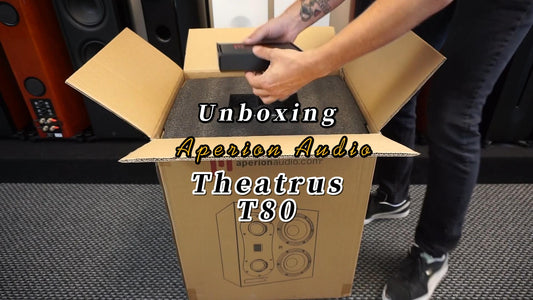 Unboxing-Aperionaudio Theatrus T80 Dual 8" Cinema/Studio AMT Ribbon Tweeter Install Speaker