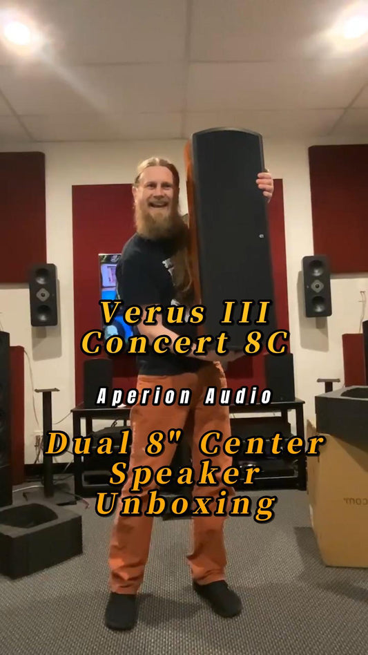 Unboxing&Sound Demo | Verus III Concert 8C Dual 8" Center Speaker | Aperion Audio - Aperion Audio