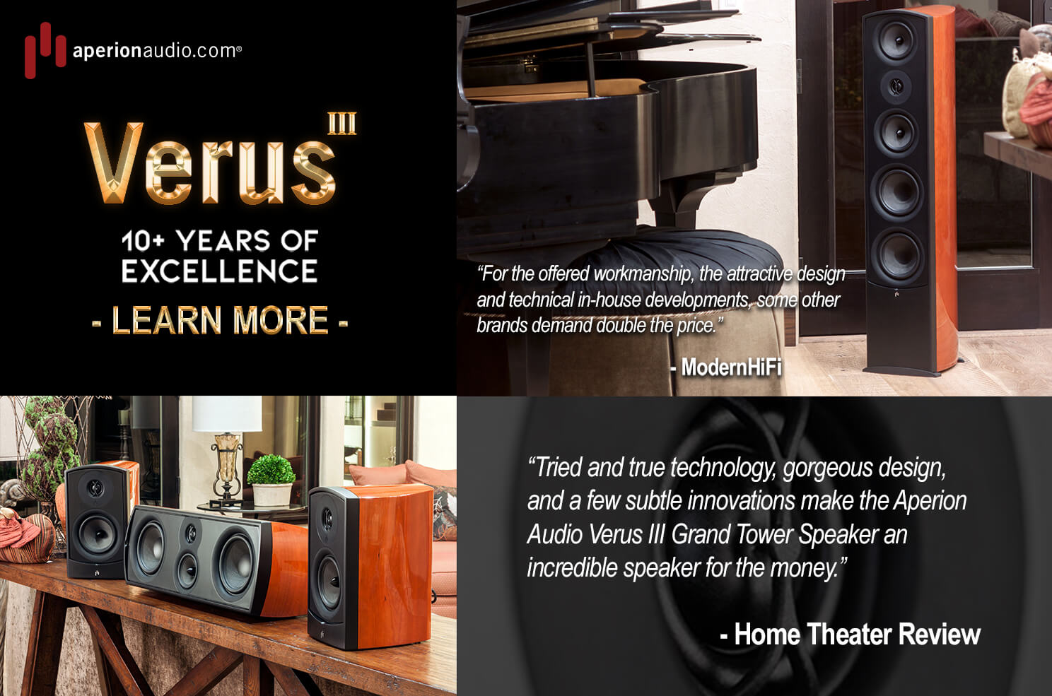 Stay Fresh! Aperion Audio Verus Speakers Reviews! - Aperion Audio
