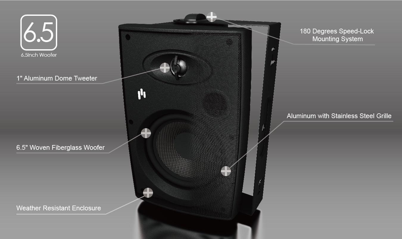 Clearus CTOD 6.5" Outdoor/Indoor Speaker with 70V Switch - Aperion Audio