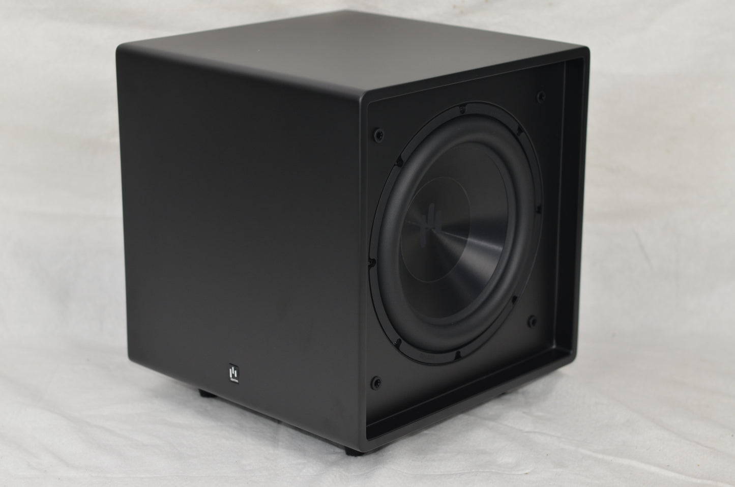 Angled right picture of the Aperion Audio Bravus II 12D Subwoofer.