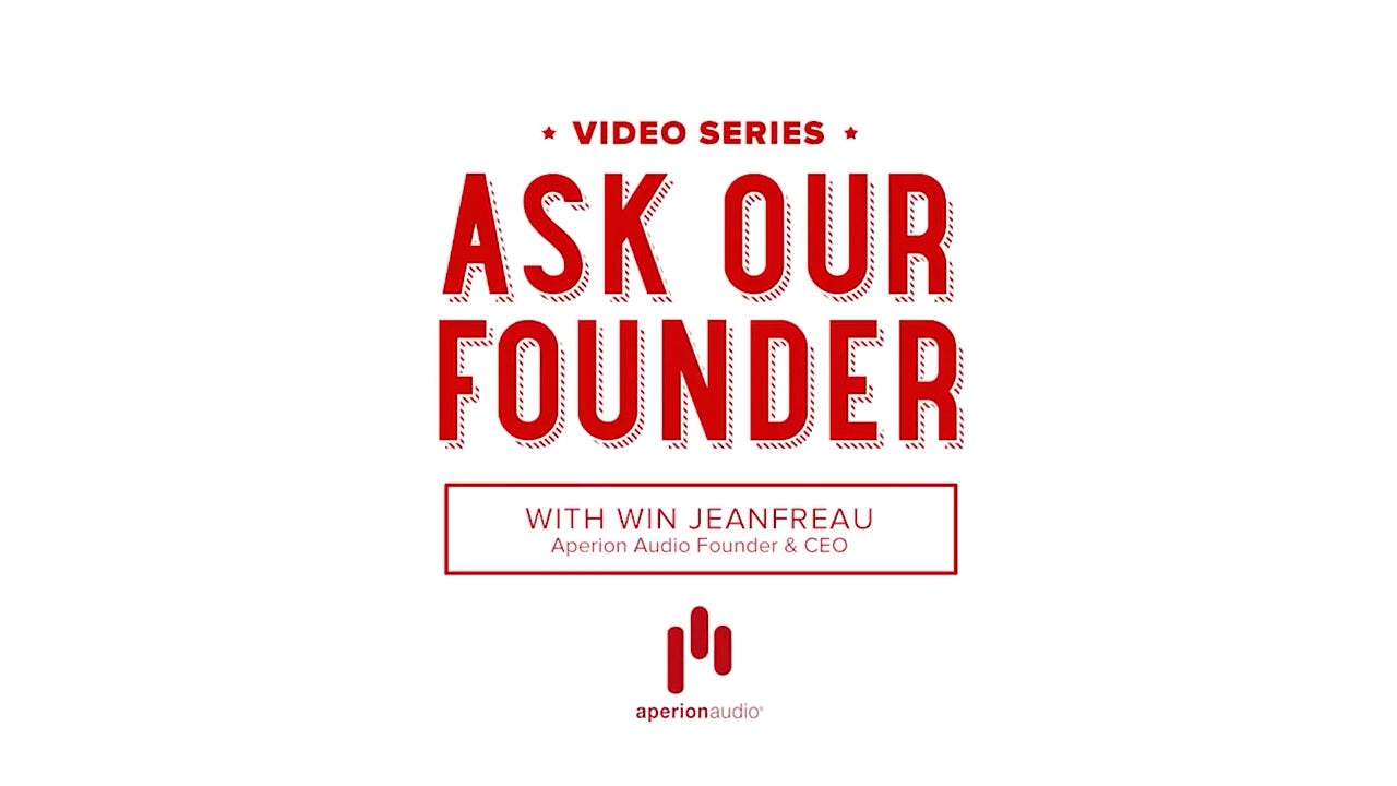 Load video: Aperion Audio Founder talking about why we focus on Music.