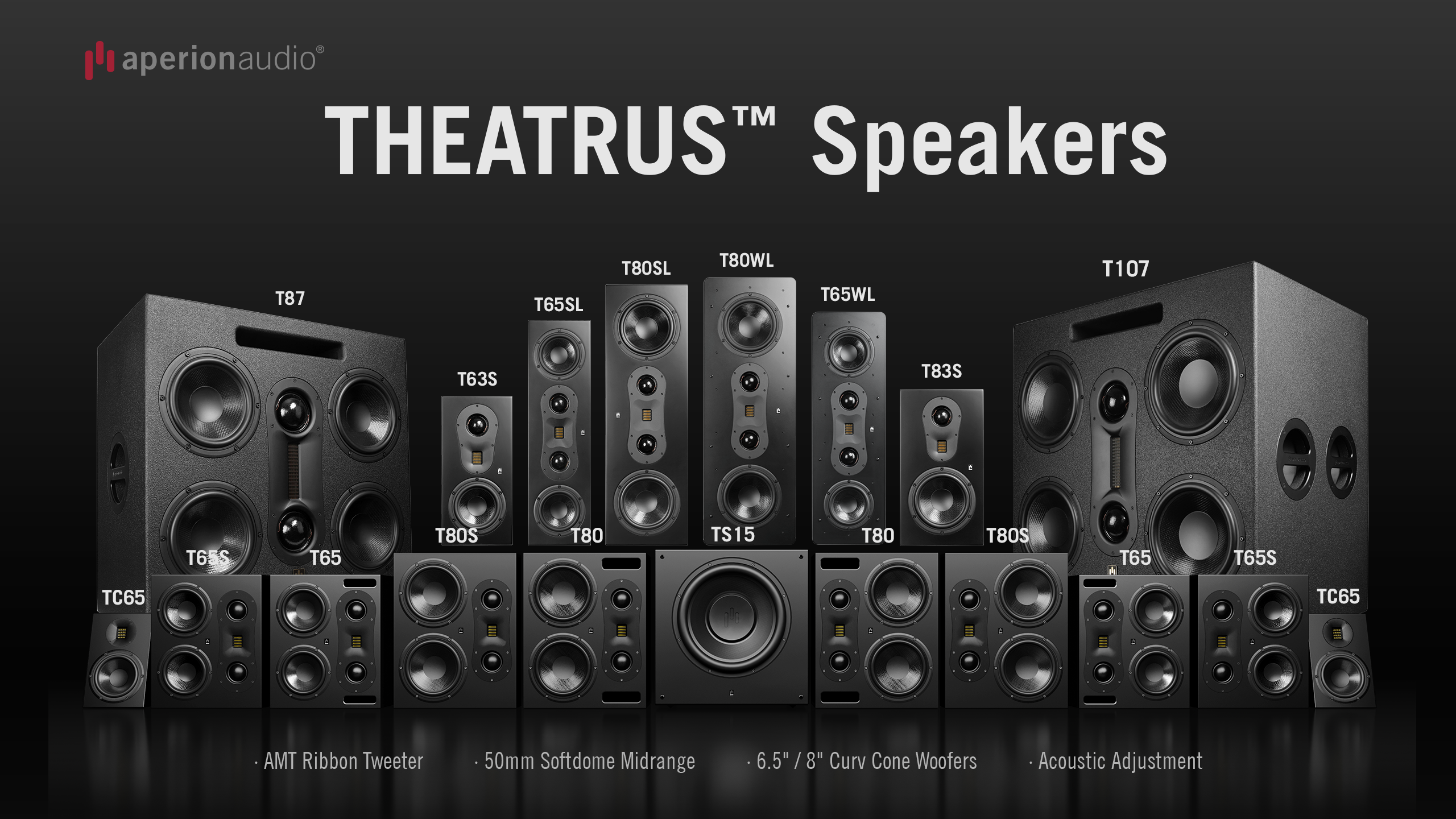 Aperion Audio Theatrus Cinema Studio Monitor Speakers