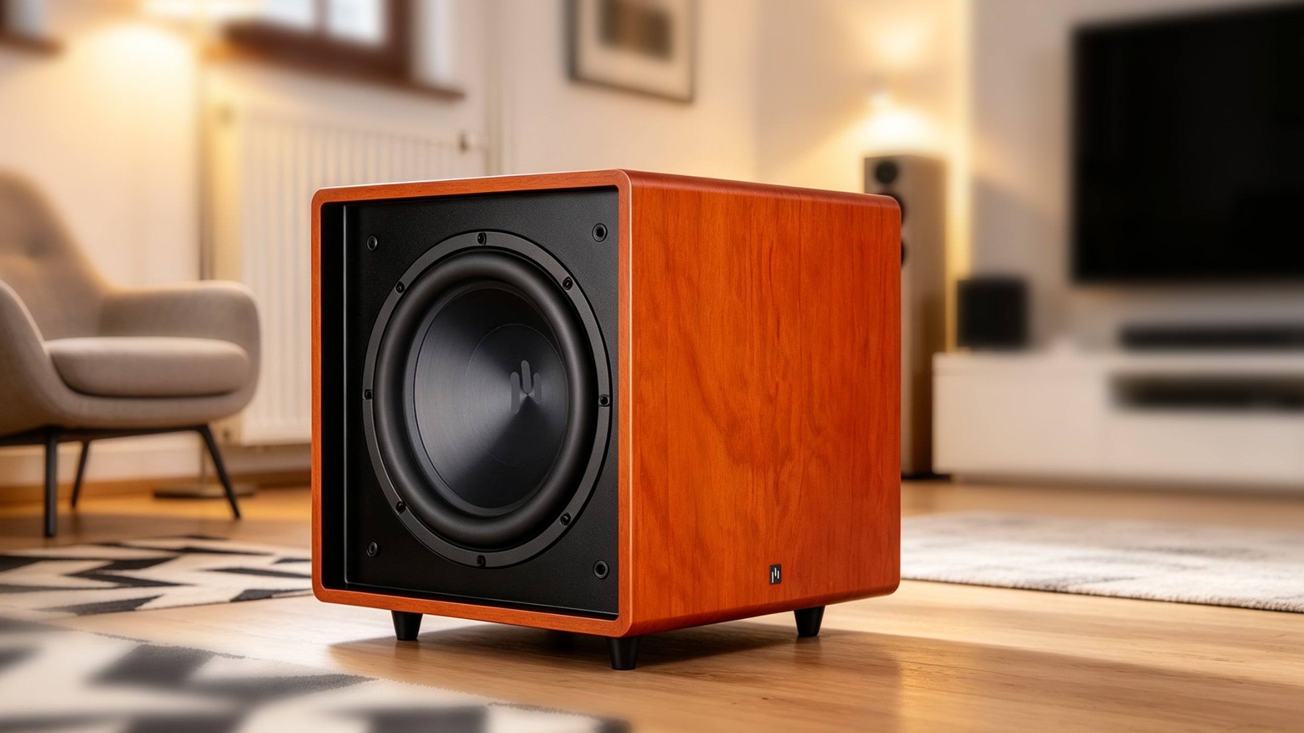 Aperion Audio Bravus II B12D 650W RMS Class D Active Subwoofer Gloss Cherry