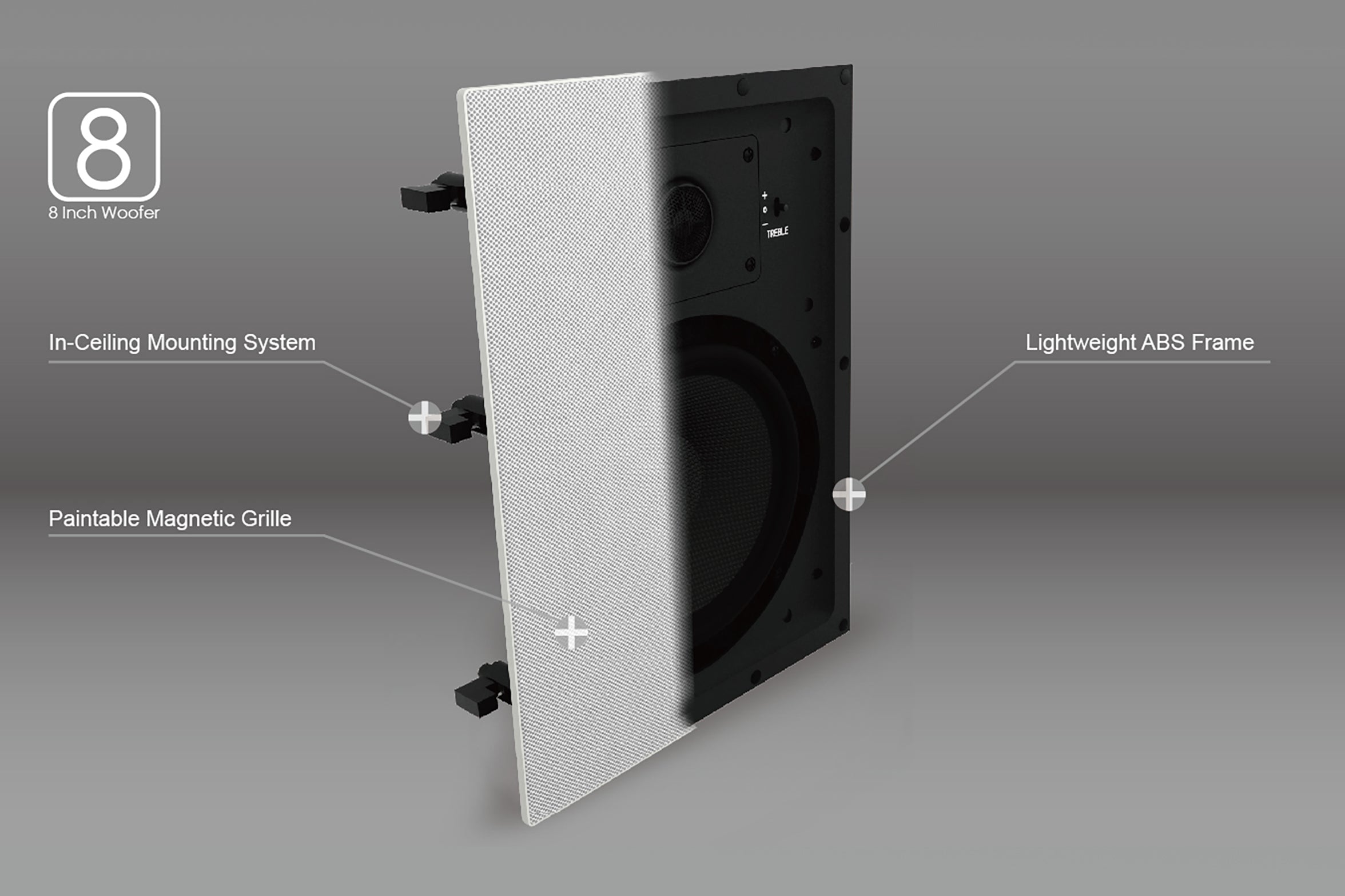 Aperion Audio Clearus C8W 2-Way 8" In-Wall Speaker