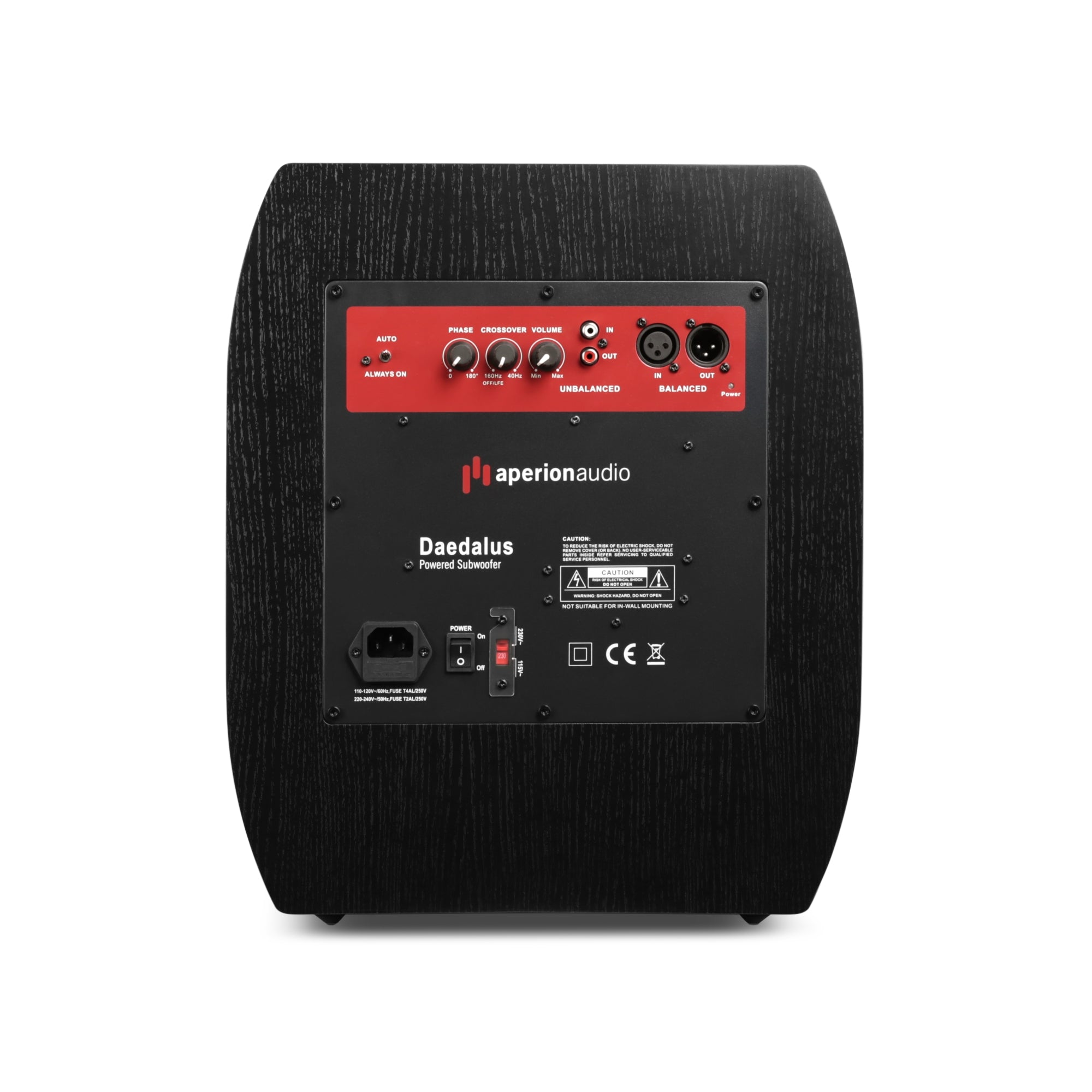 Aperion Audio Daedalus DS10 Single 10" Active Subwoofer Back Side View