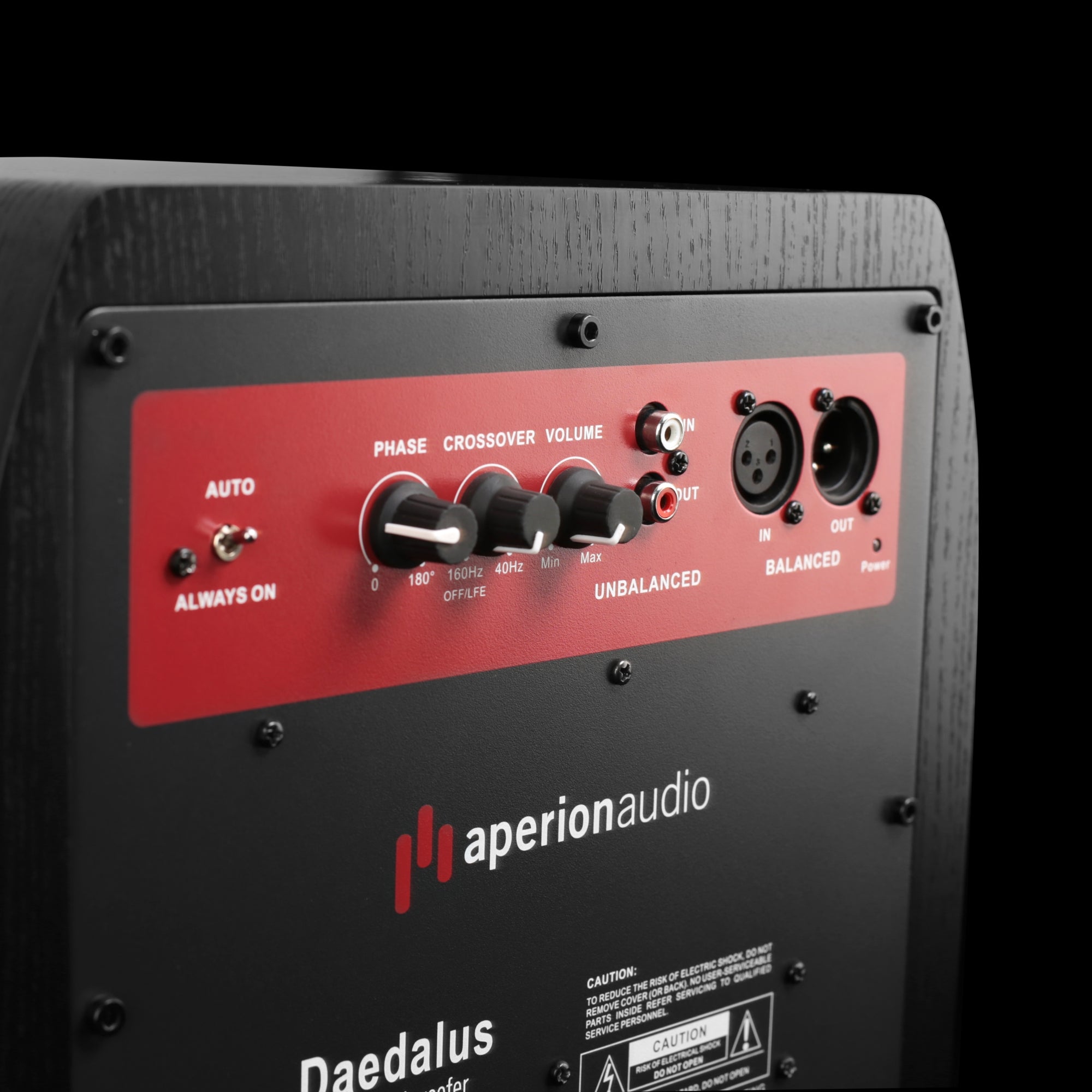 Aperion Audio Daedalus Active Subwoofer Amplifier Back Panel
