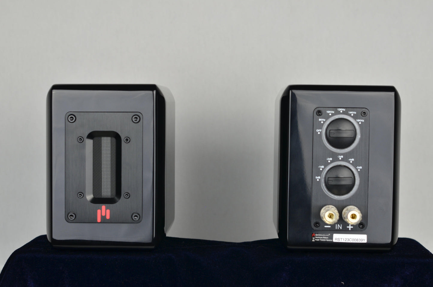 RST Aluminum Ribbon Super Tweeter Speaker Pair Gloss Black A Stock 839/840