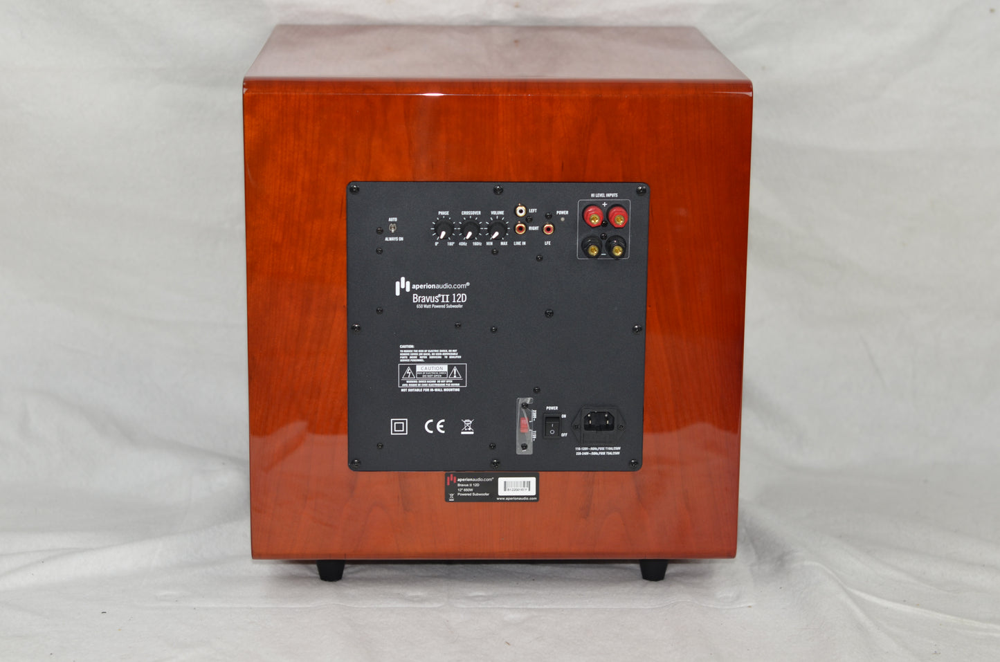 Bravus II 12D 650W 12" Powered Subwoofer Gloss Cherry A stock #161Y