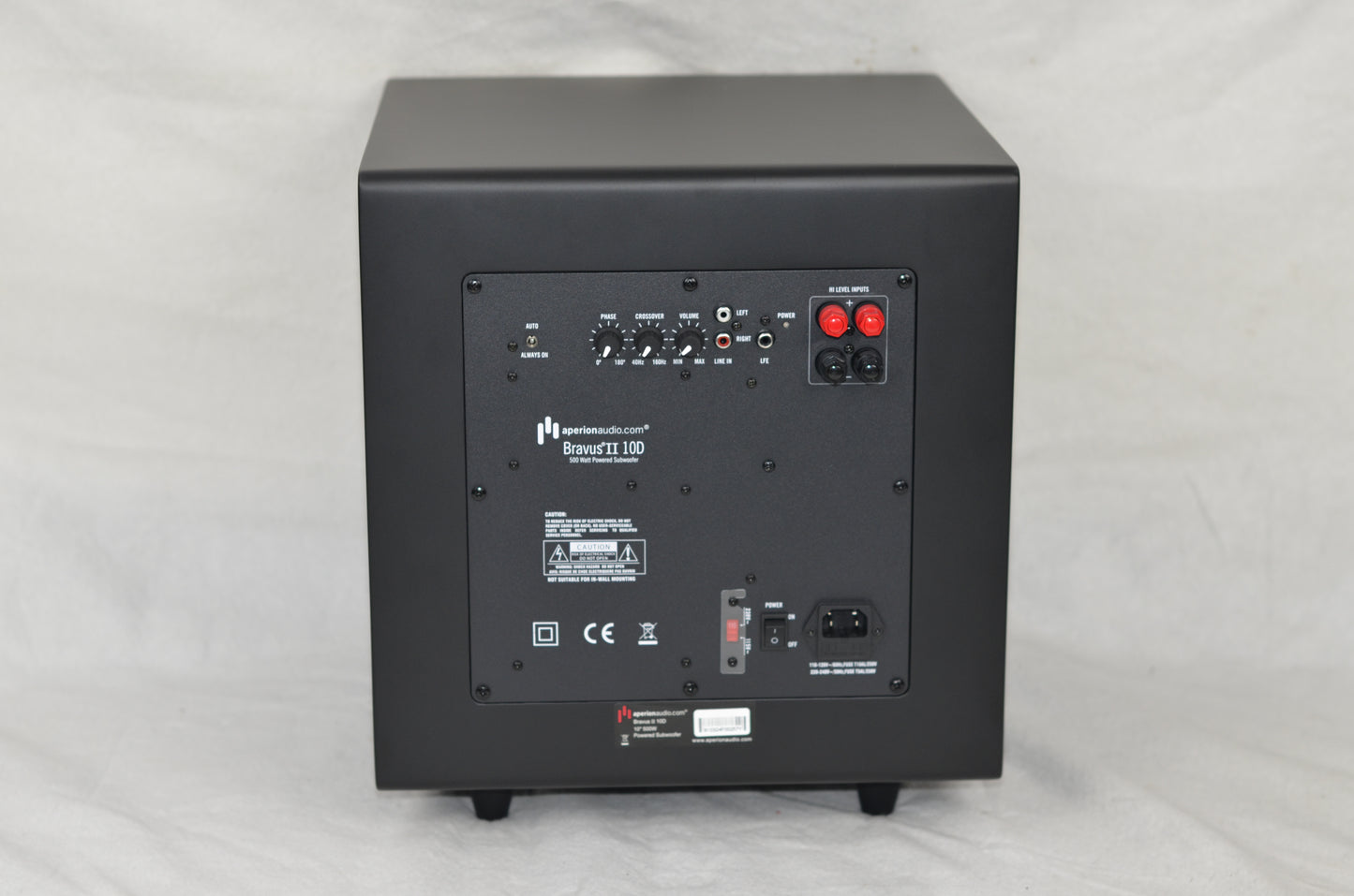 Bravus II 10D 500W 10" Powered Subwoofer Stealth Black A stock #257Y