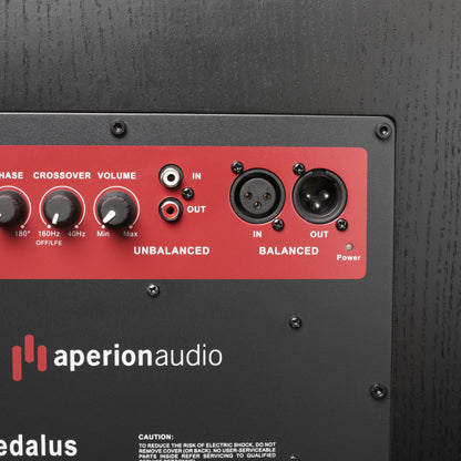 Aperion Audio Daedalus Active Subwoofer RCA & XLR Connections
