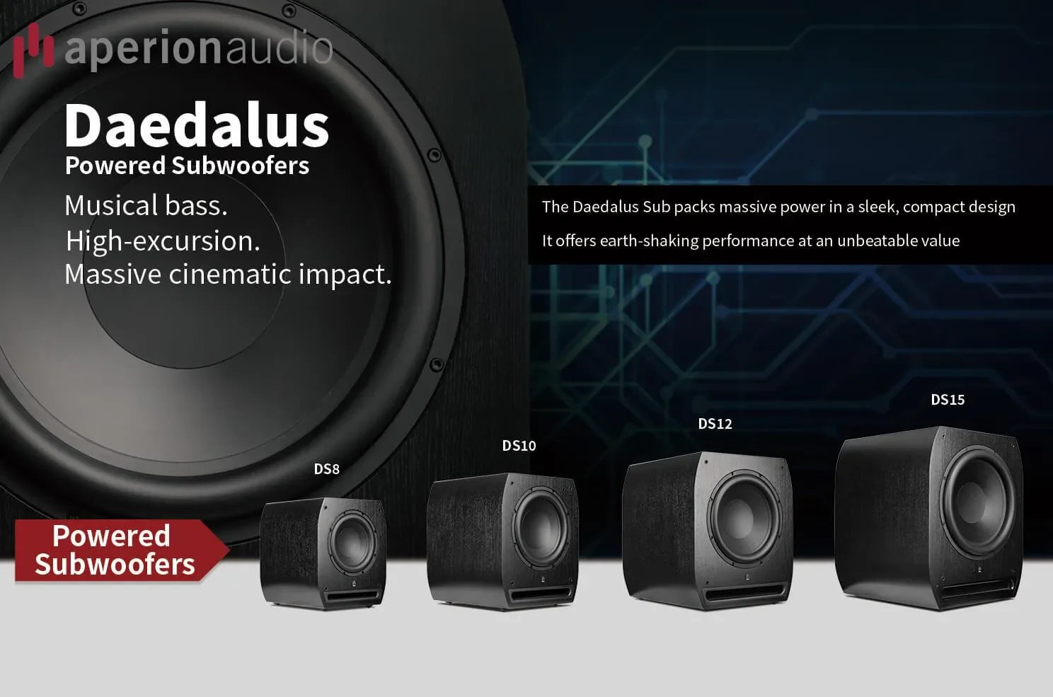 Introducing our new Daedalus Subwoofers from 8 to 15 inch woofers