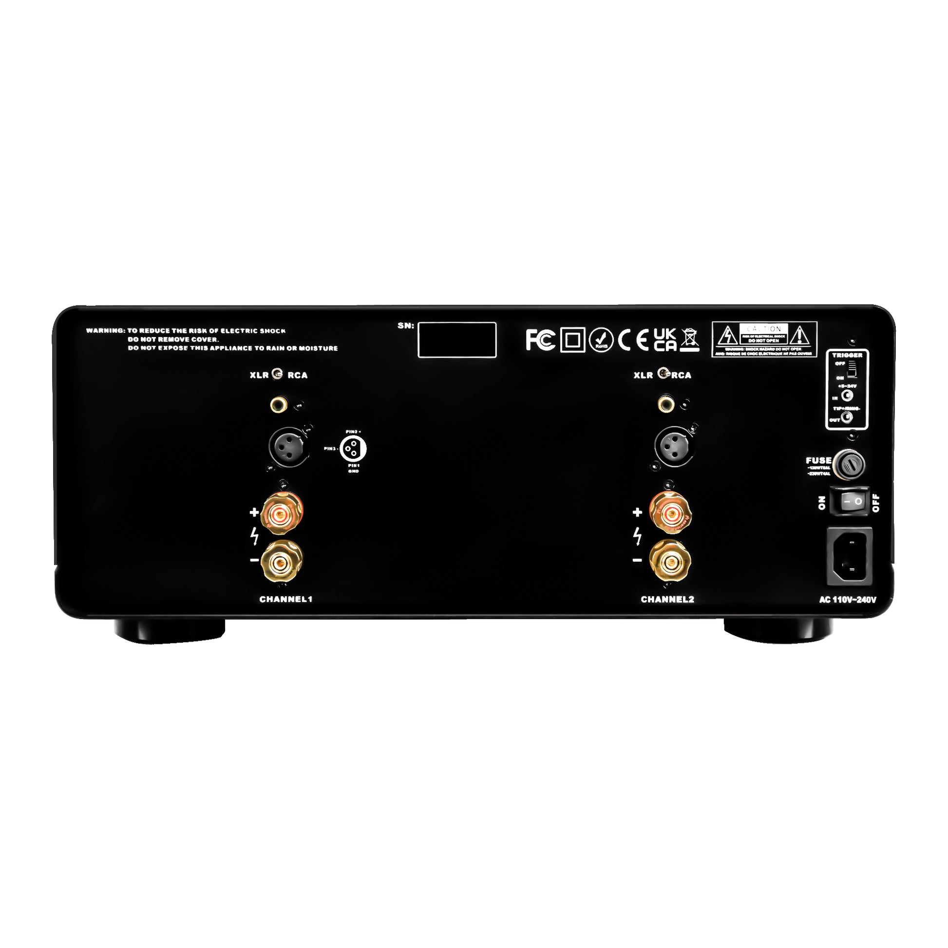 Aperion Audio Energy E2 2 Channel Power Amplifier Back Side View