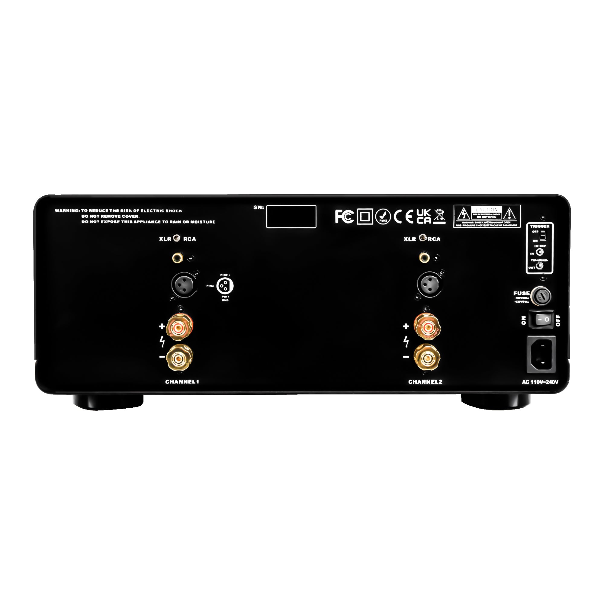 Aperion Audio Energy E2 2 Channel Power Amplifier Back Side View