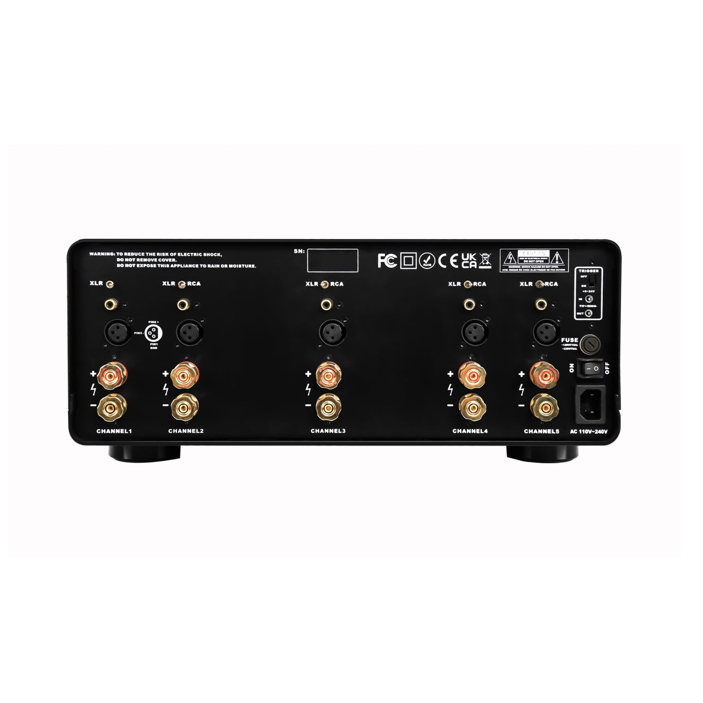 Aperion Audio Energy E5 5 Channel Power Amplifier Back Side View