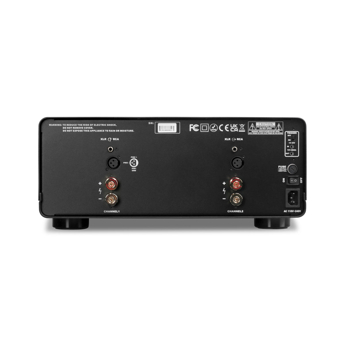 Aperion Audio Energy E2 Stereo 2 Channel Power Amplifier Back Side