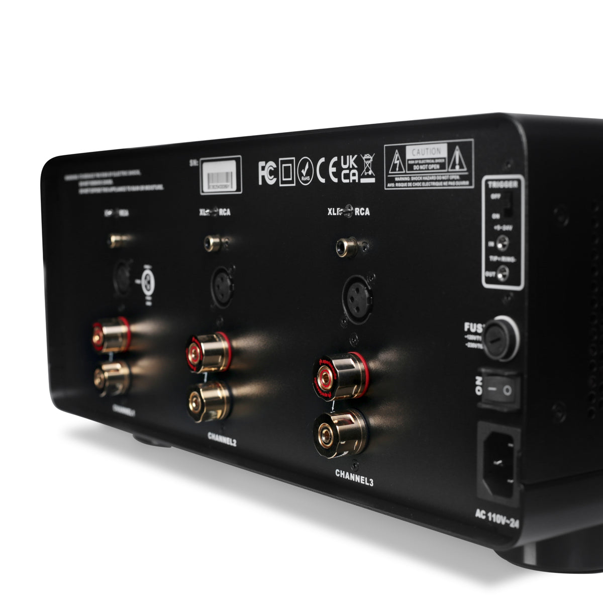 Aperion Audio Energy E3 3 Channel Power Amplifier Back Panel