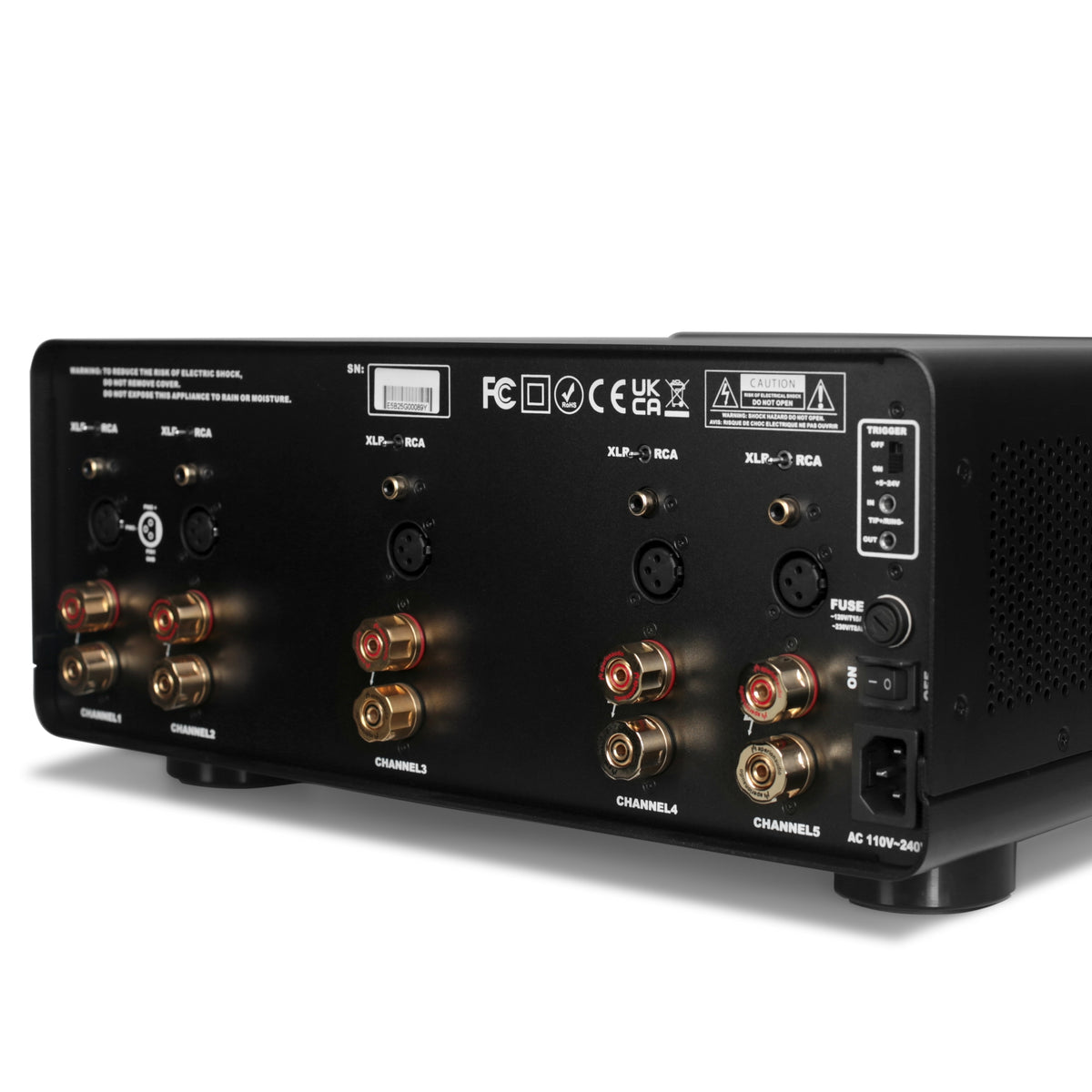Aperion Audio Energy E5 5 Channel Power Amplifiers Back Panel