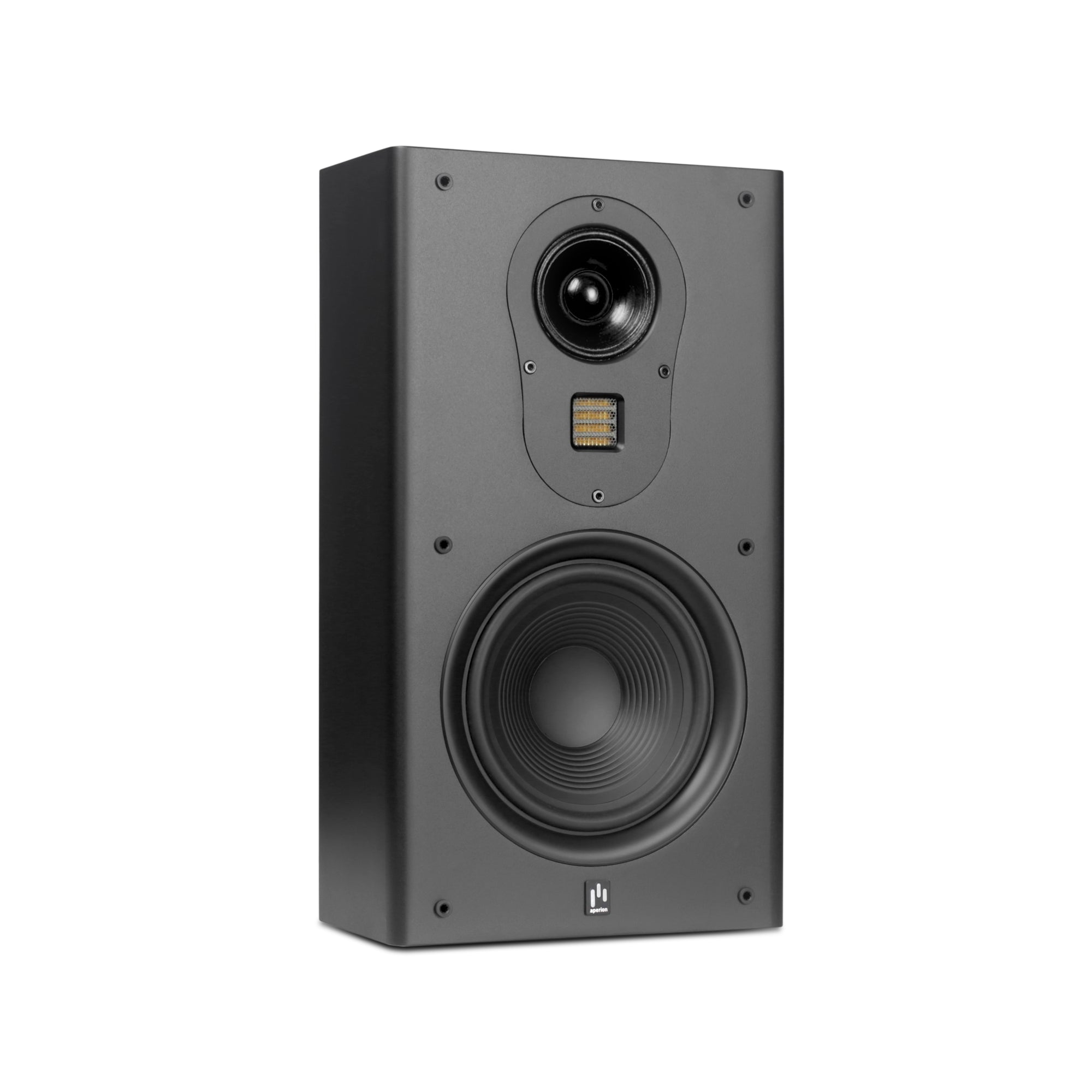 Aperion Audio Fons F63S Single 6.5" Slim On-Wall Speaker Stealth Black Left Front