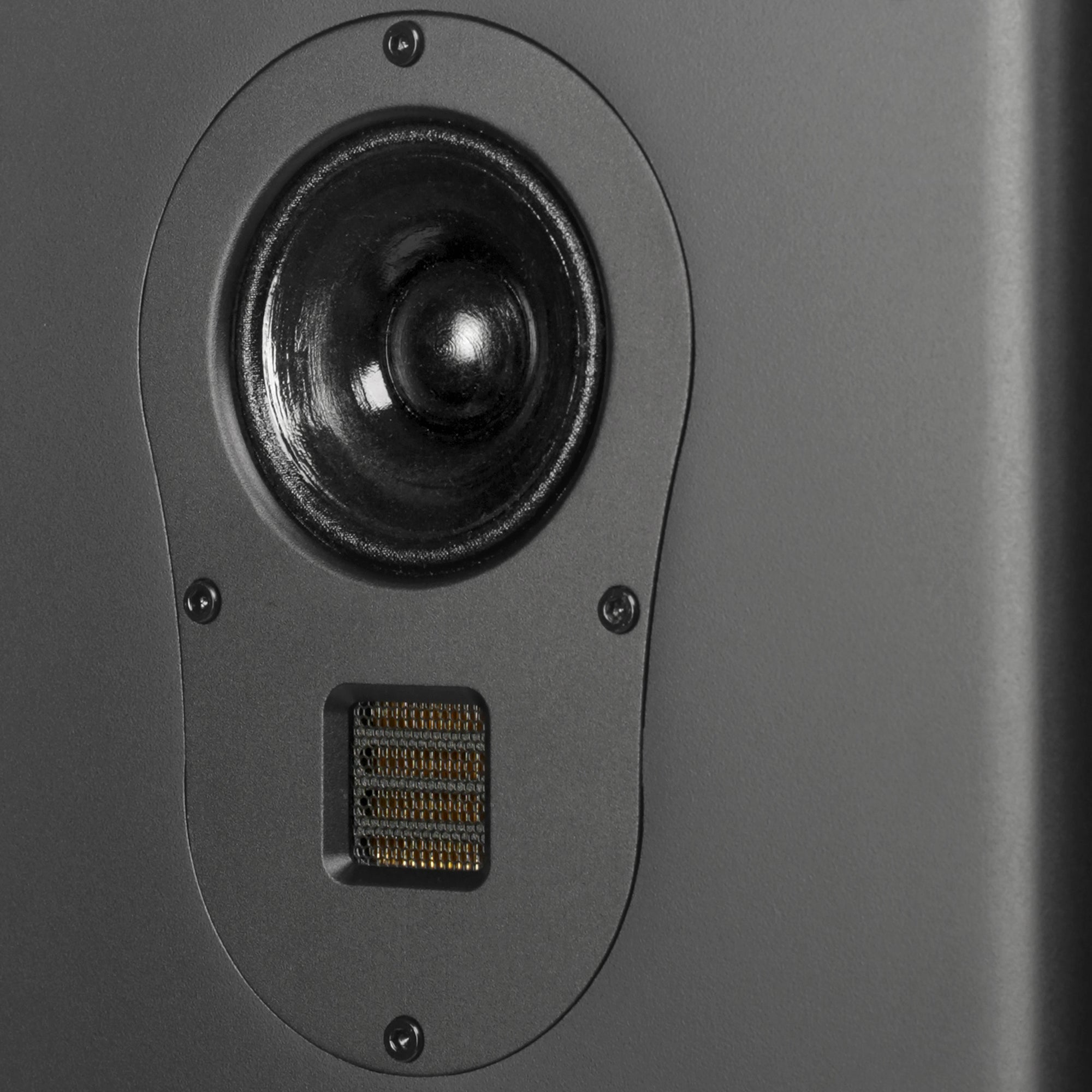 Aperion Audio Fons F63S Single 6.5" Slim On-Wall Speaker Stealth Black Tweeter and mid-range driver array