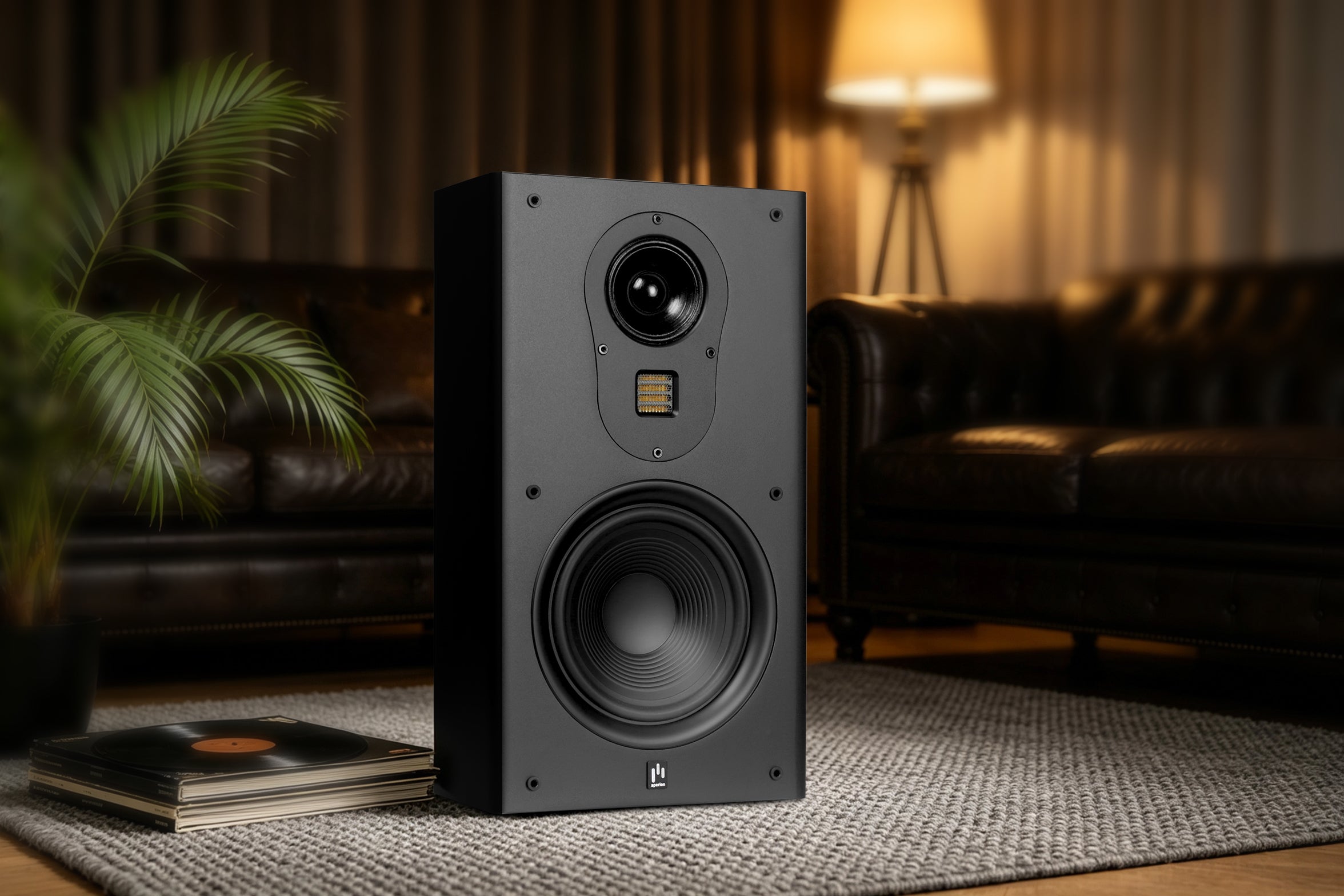 Aperion Audio Fons F63S 3-Way Single 6.5" Slim On-Wall Speaker Stealth Black
