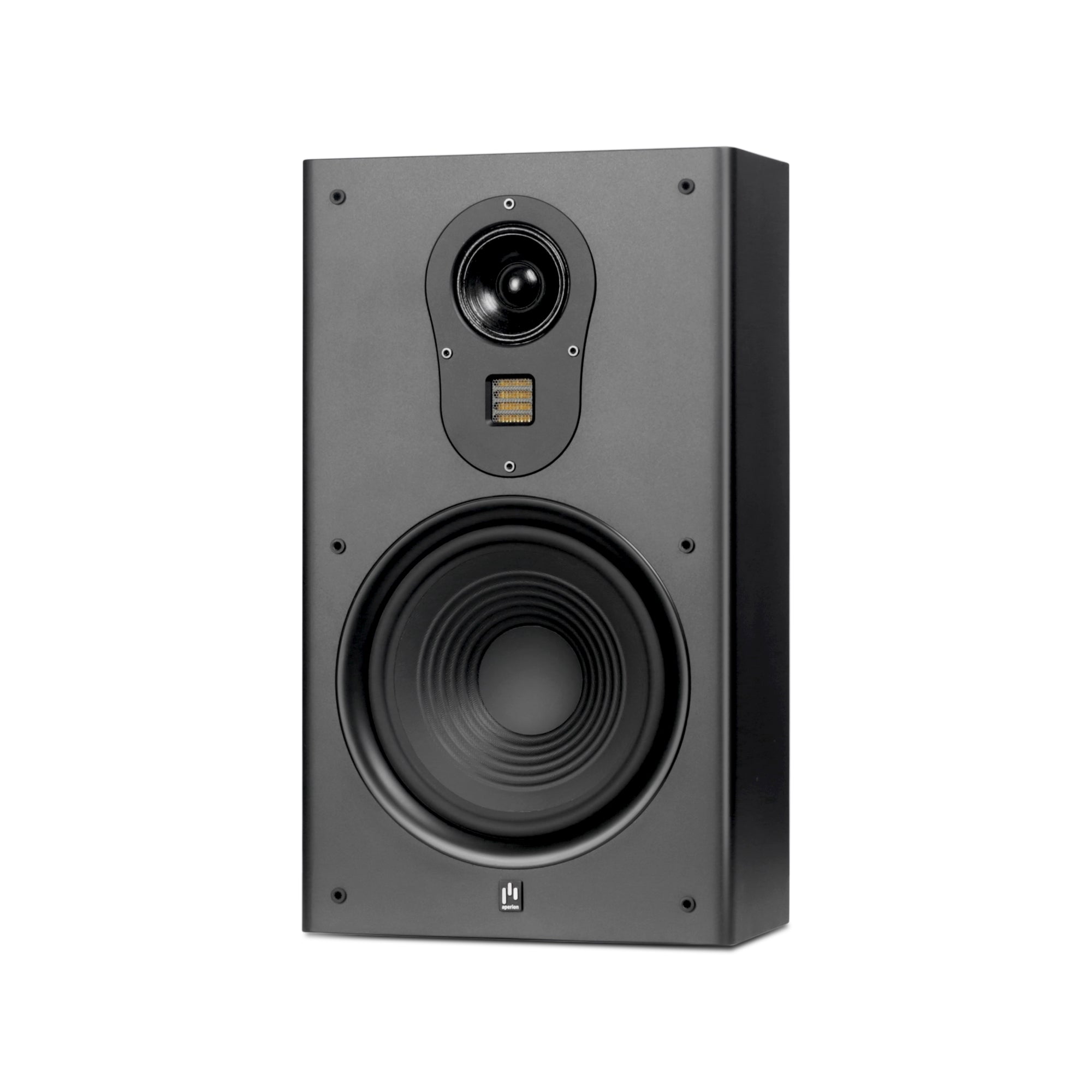 Aperion Audio Fons F83S Single 8" Slim On-Wall Speaker Stealth Black Right Front